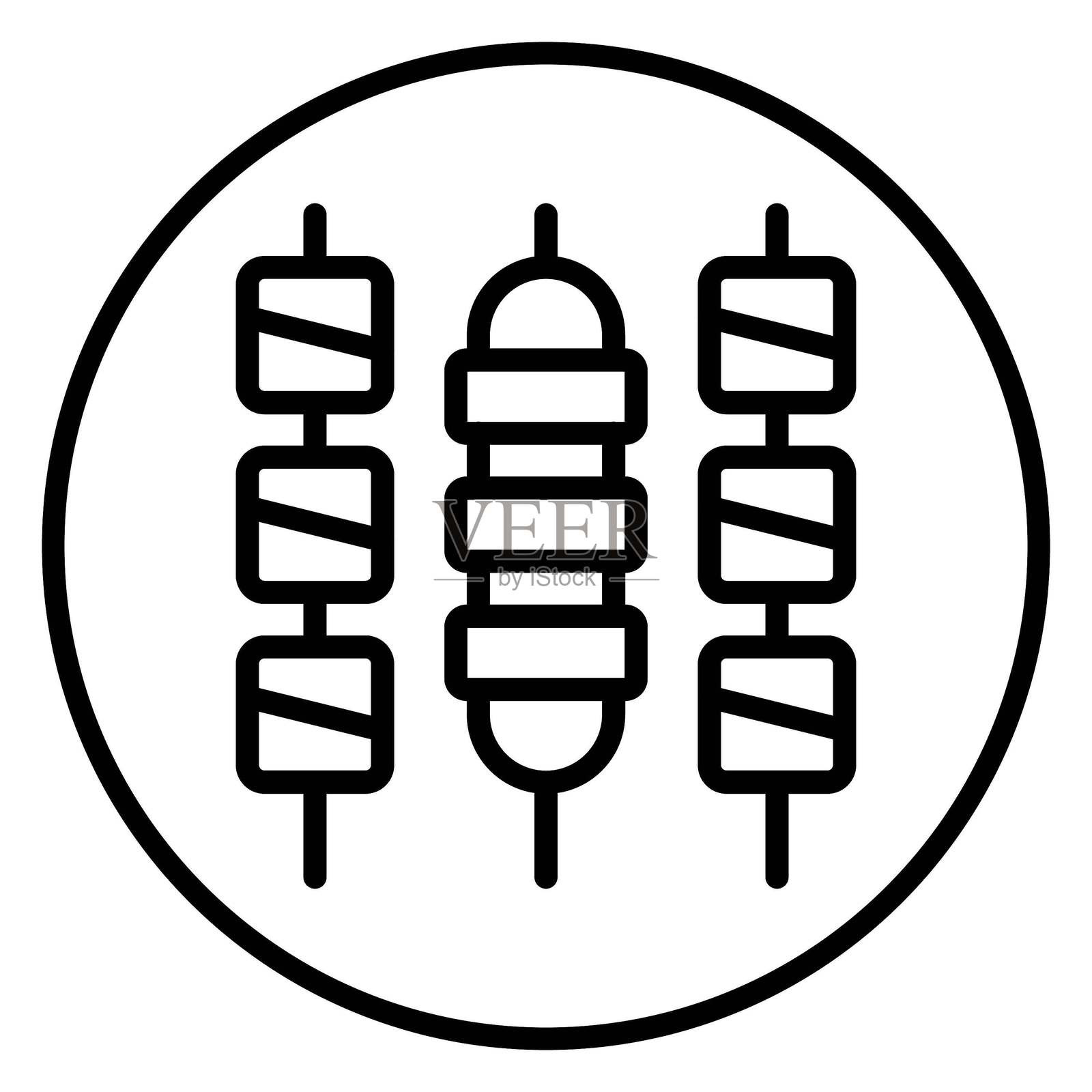 矢量图烤肉架图标设计插画图片素材