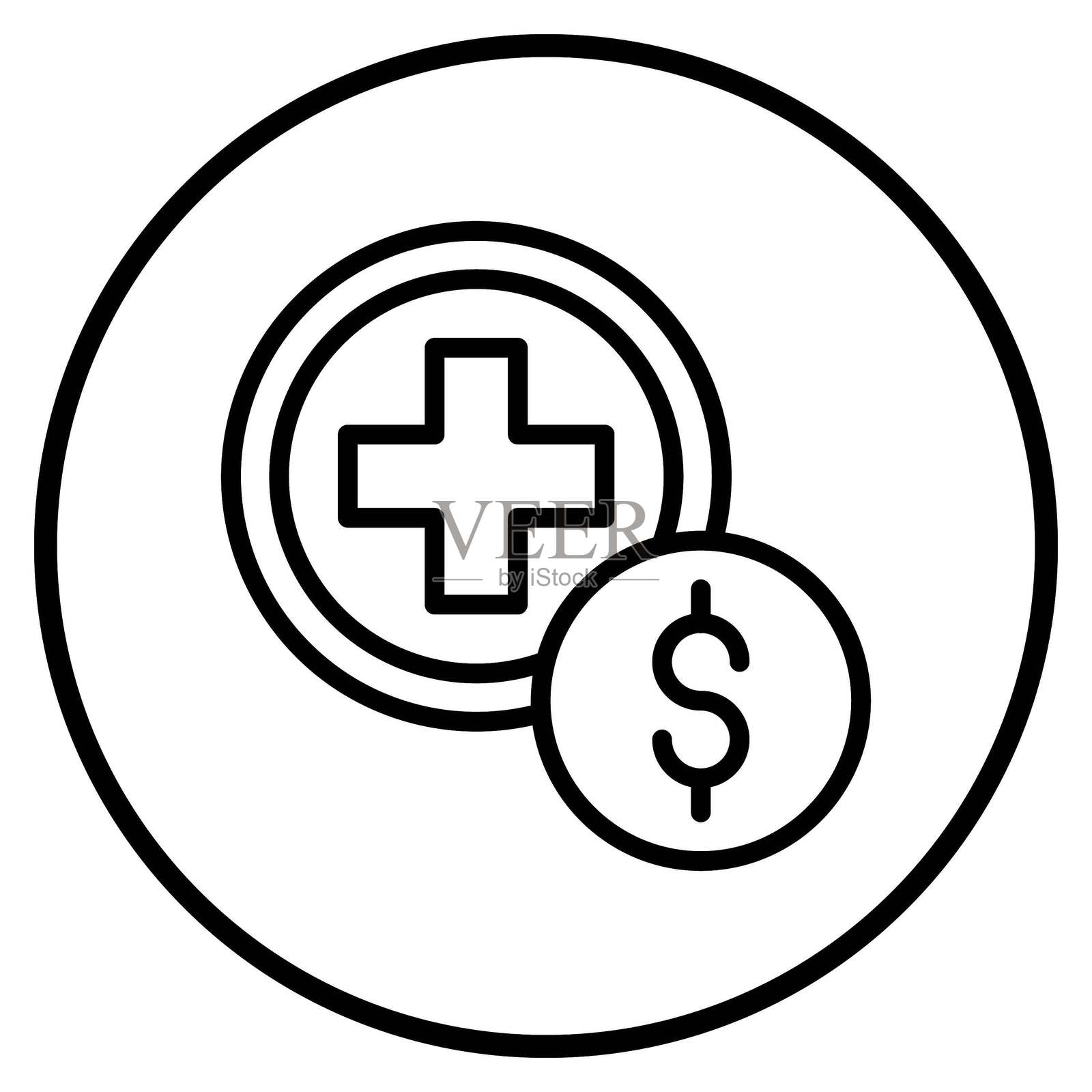 矢量设计健康储蓄图标风格插画图片素材