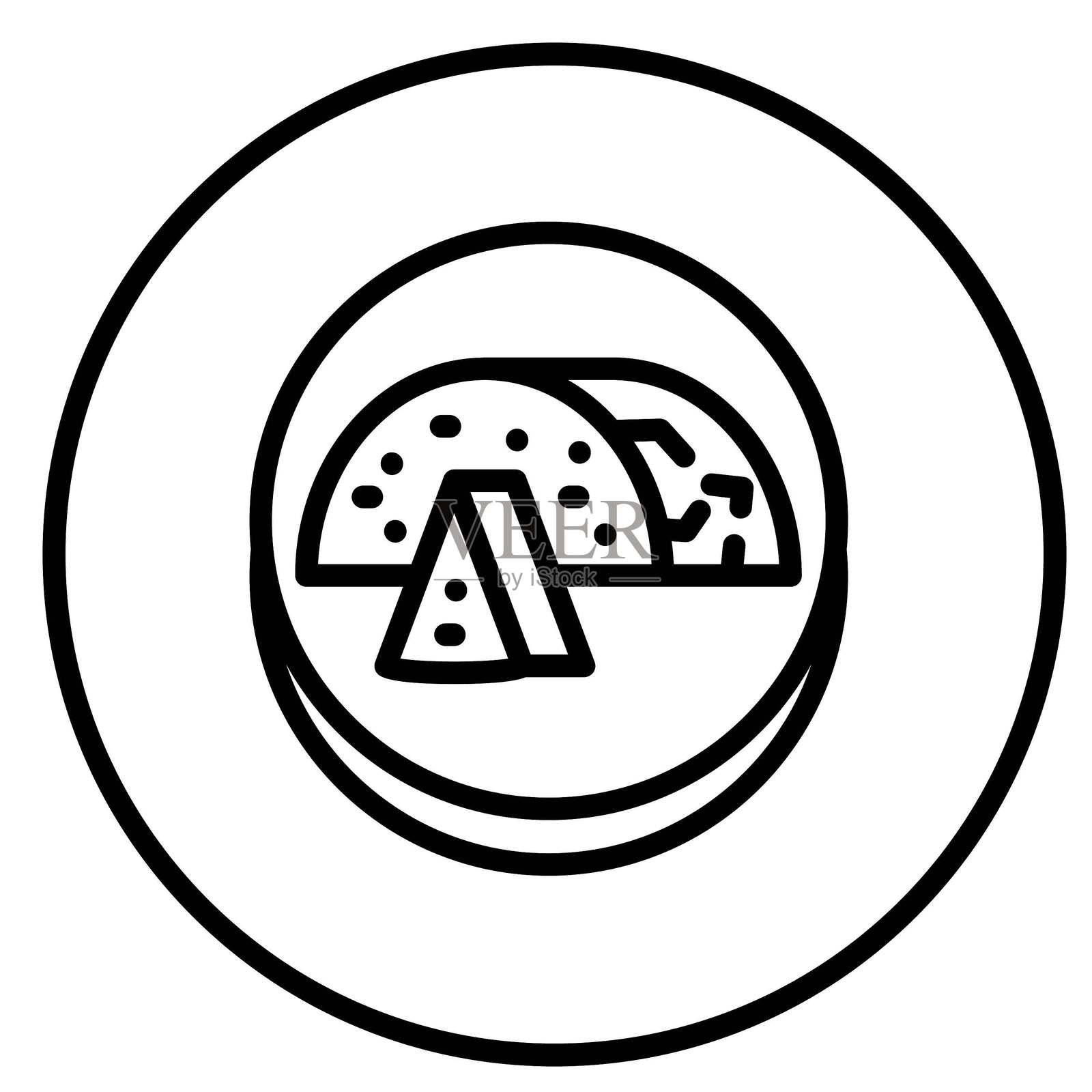 矢量图 戈贡佐拉披萨 矢量图图标风格插画图片素材