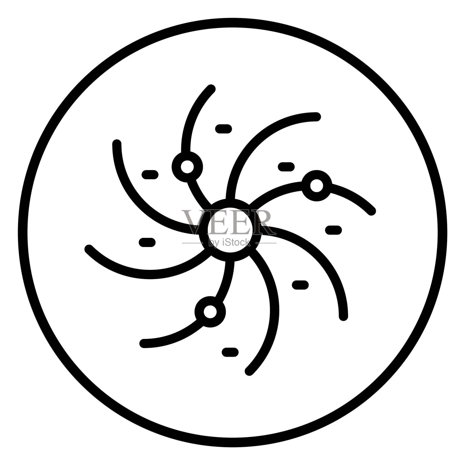 矢量设计 霓虹星云 矢量设计 图标风格插画图片素材