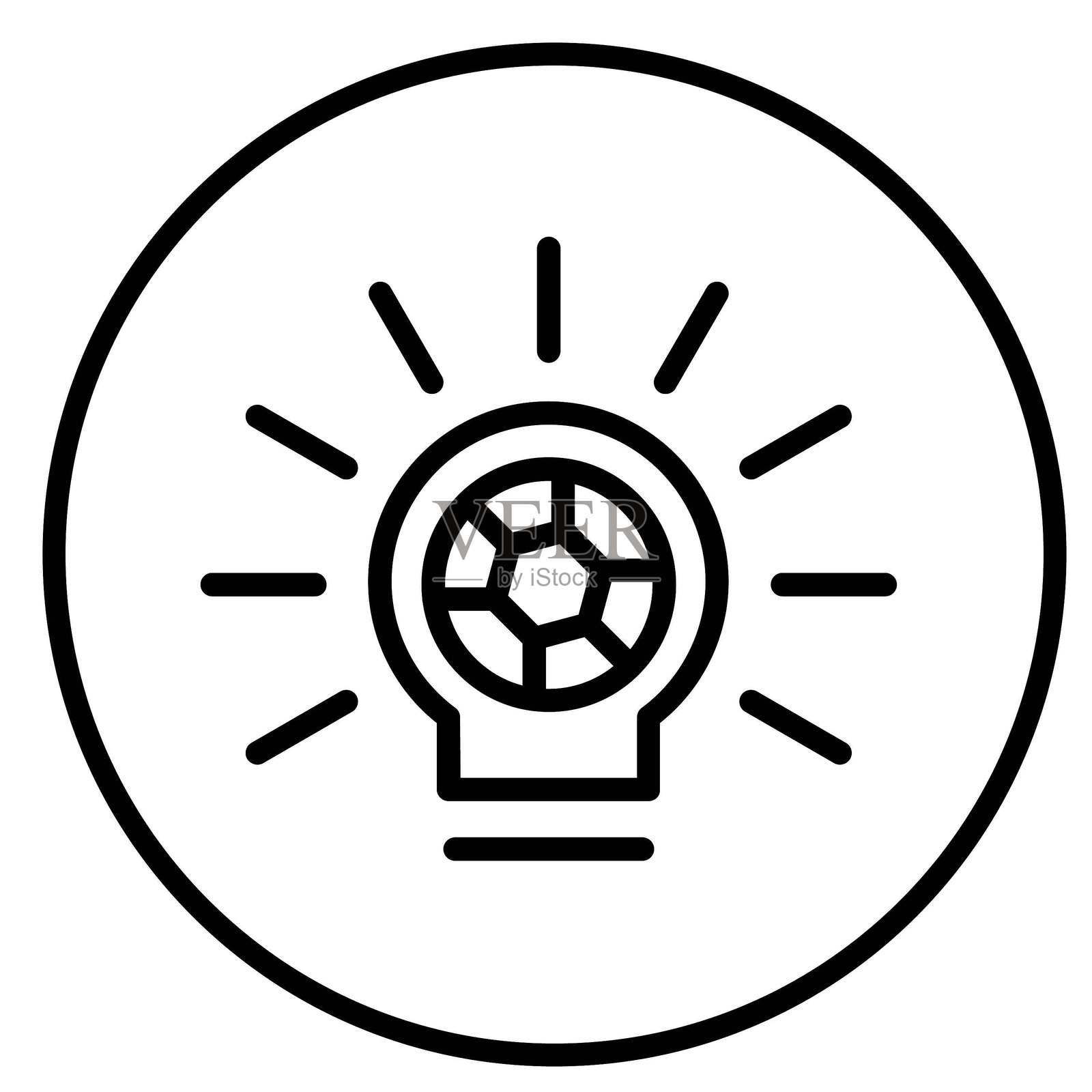 矢量足球图标设计插画图片素材