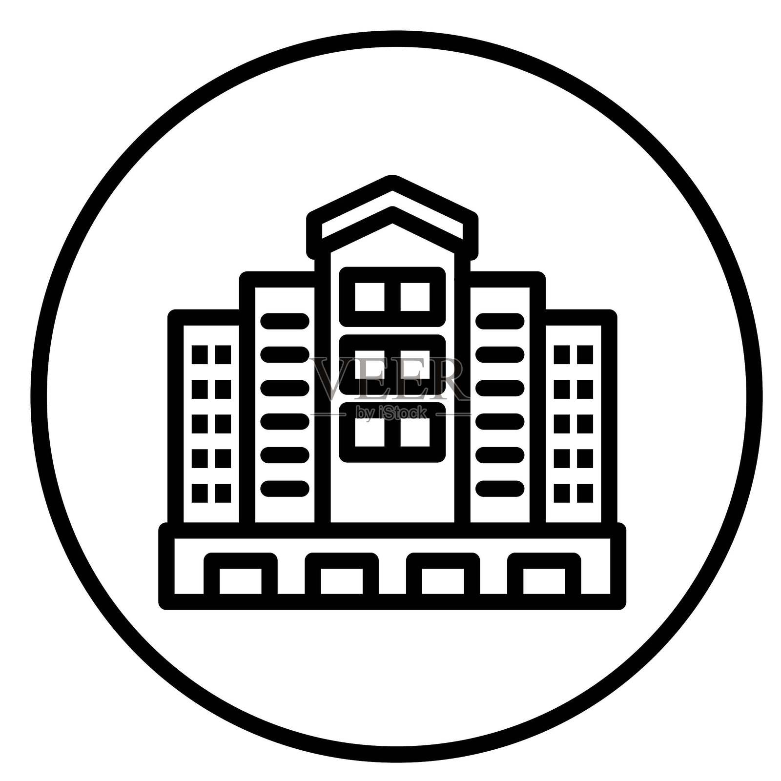 矢量设计 天际线 宁静 矢量设计 图标风格插画图片素材