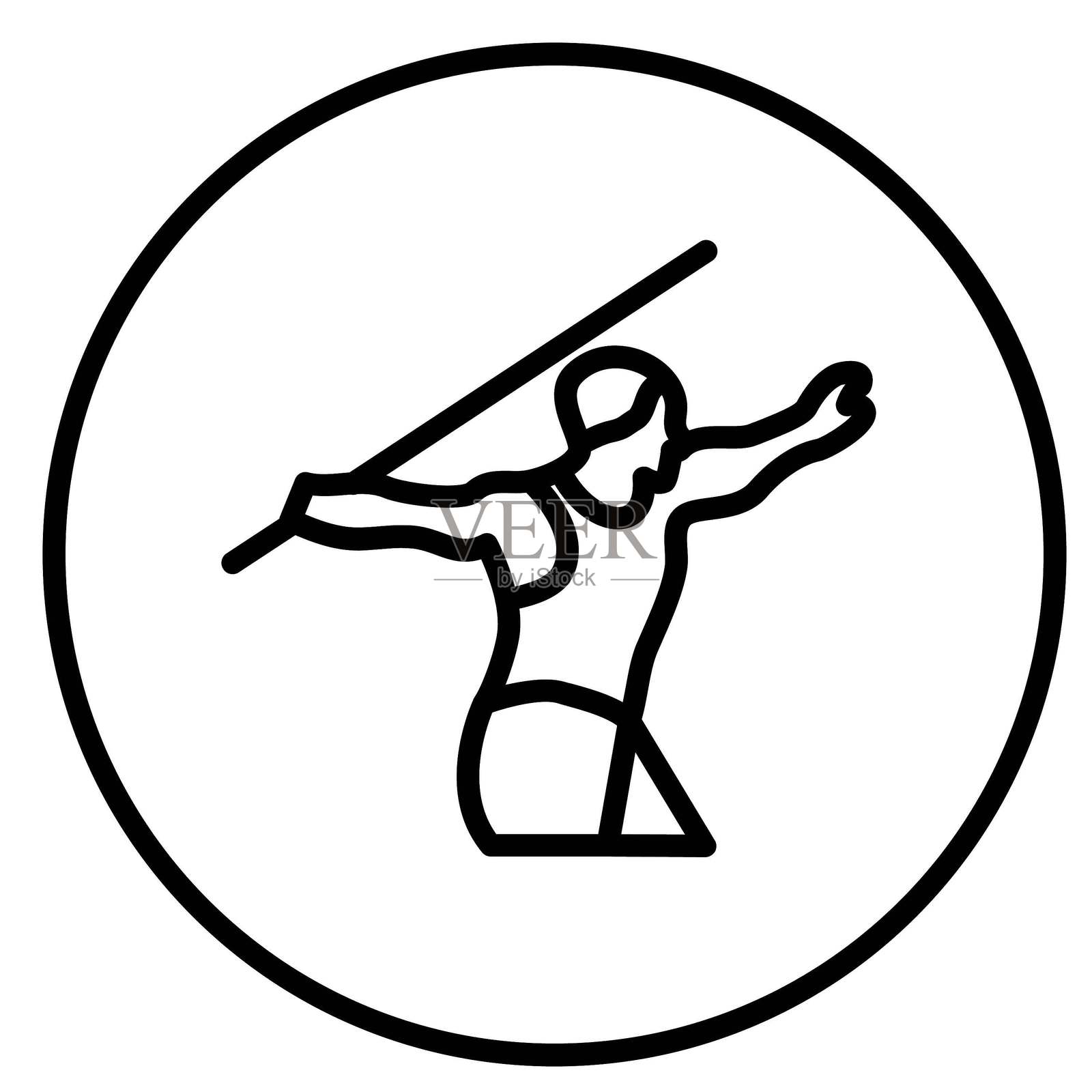 标枪投掷矢量设计图标风格插画图片素材