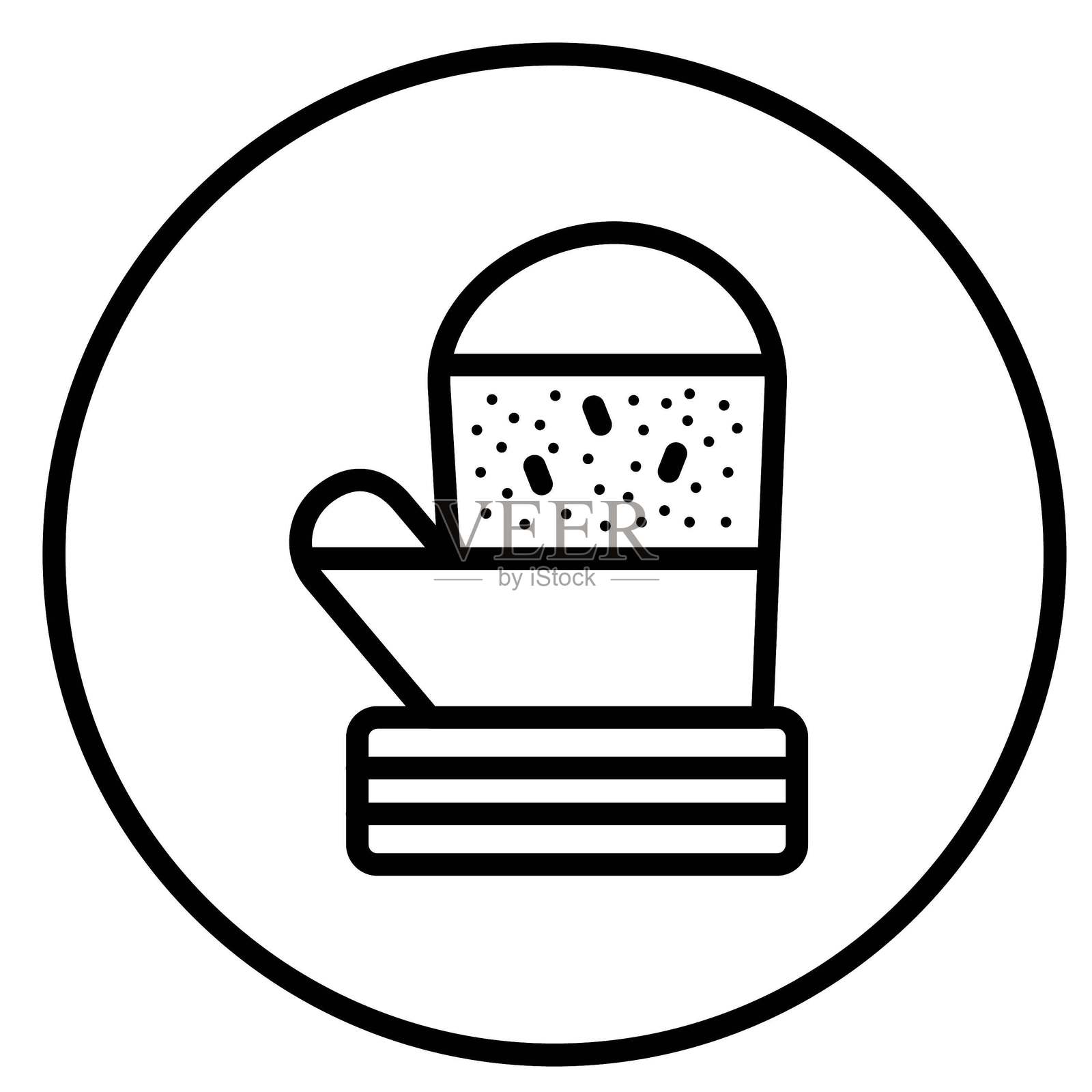 矢量设计冬季连指手套矢量设计图标风格插画图片素材