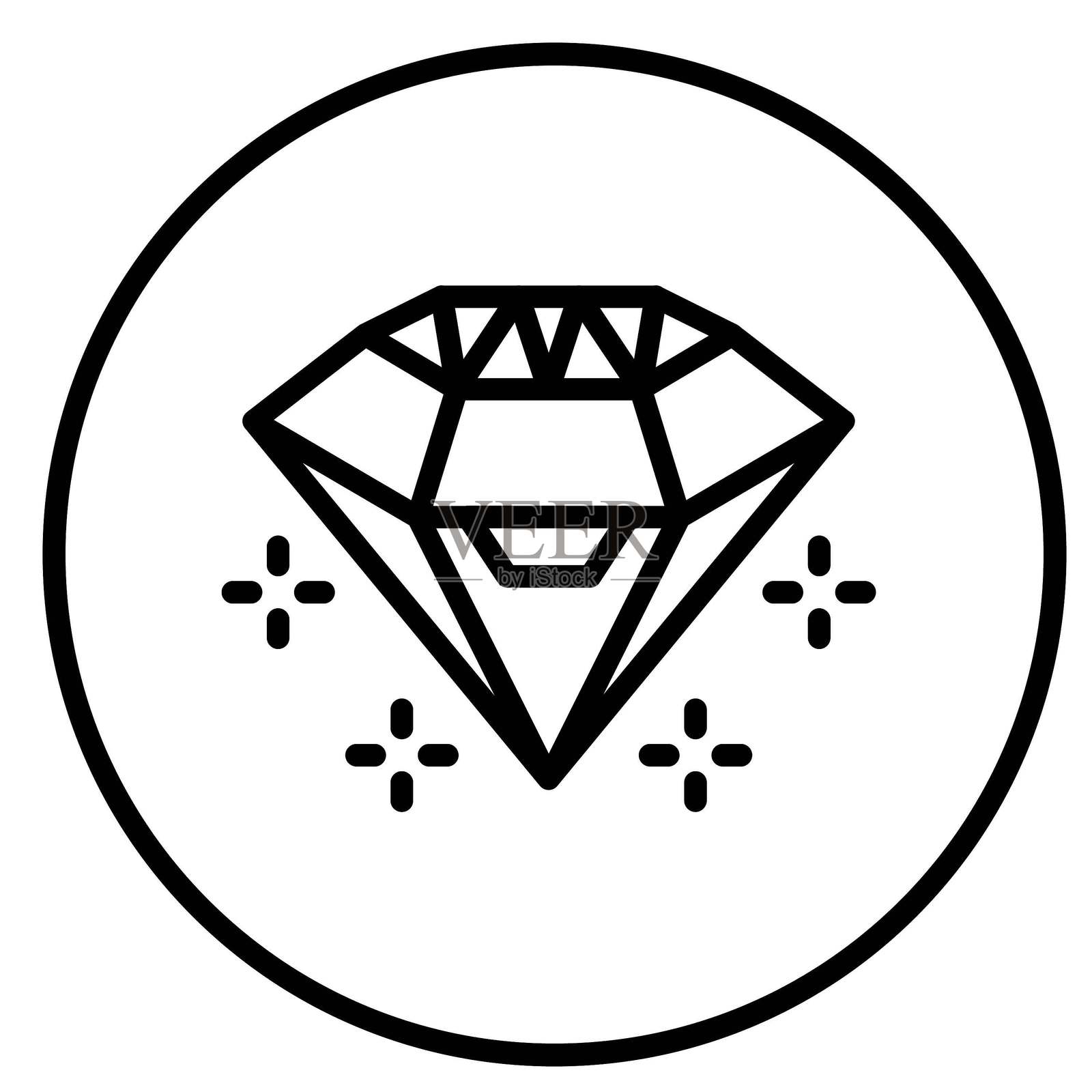 矢量宝石设计图标风格插画图片素材