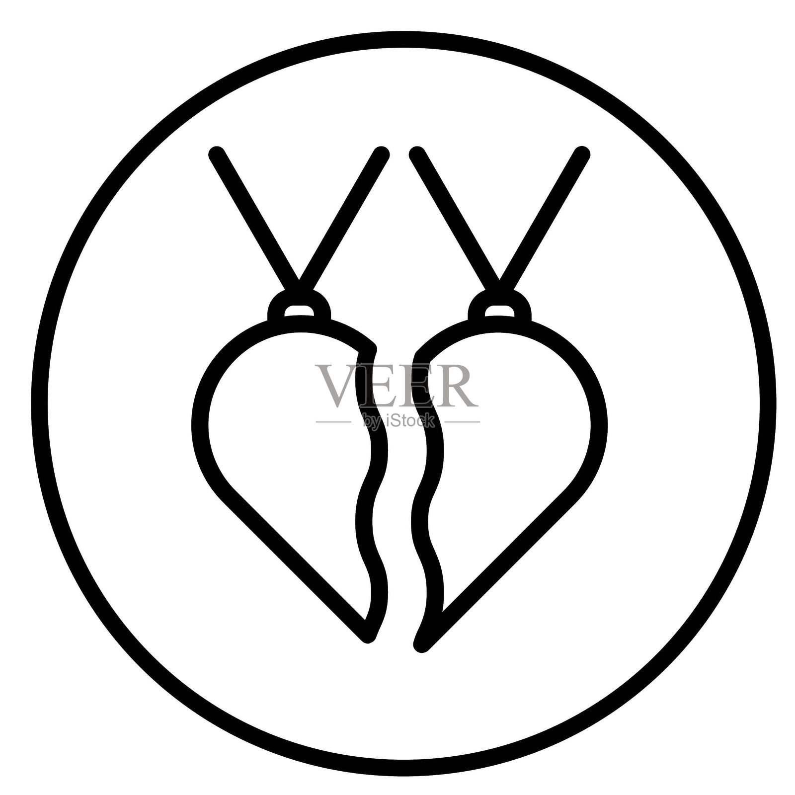 矢量友谊项链设计矢量图标风格插画图片素材