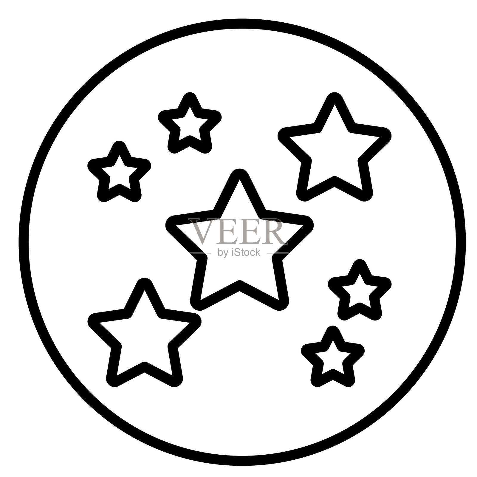 矢量设计之星形符号，矢量设计图标风格插画图片素材