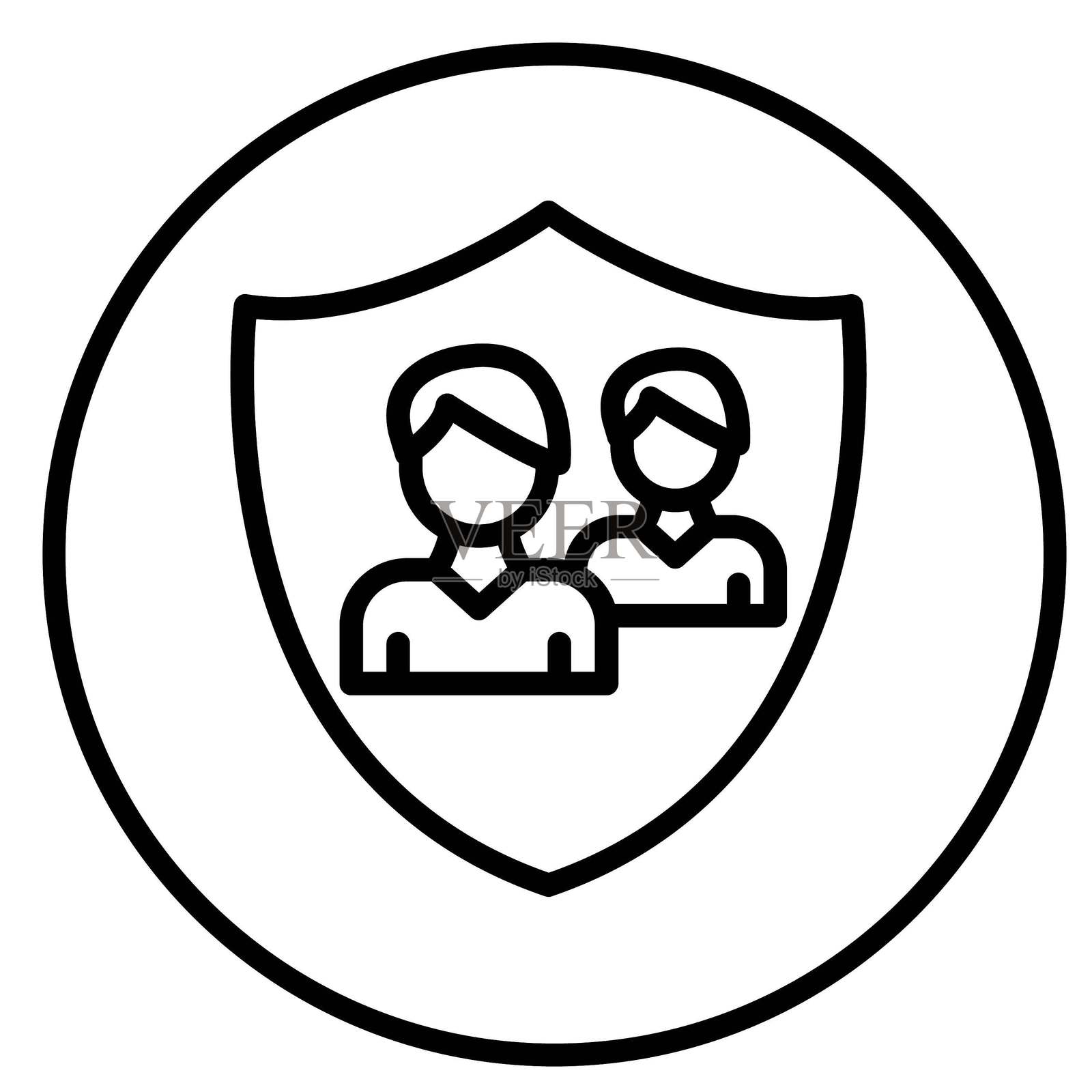 矢量友谊盾牌设计矢量图标风格插画图片素材