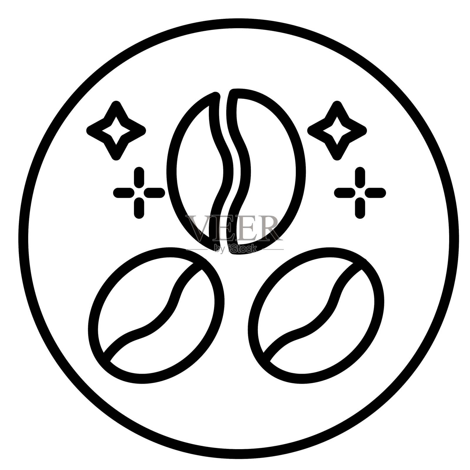 矢量咖啡豆设计矢量图标设计风格插画图片素材