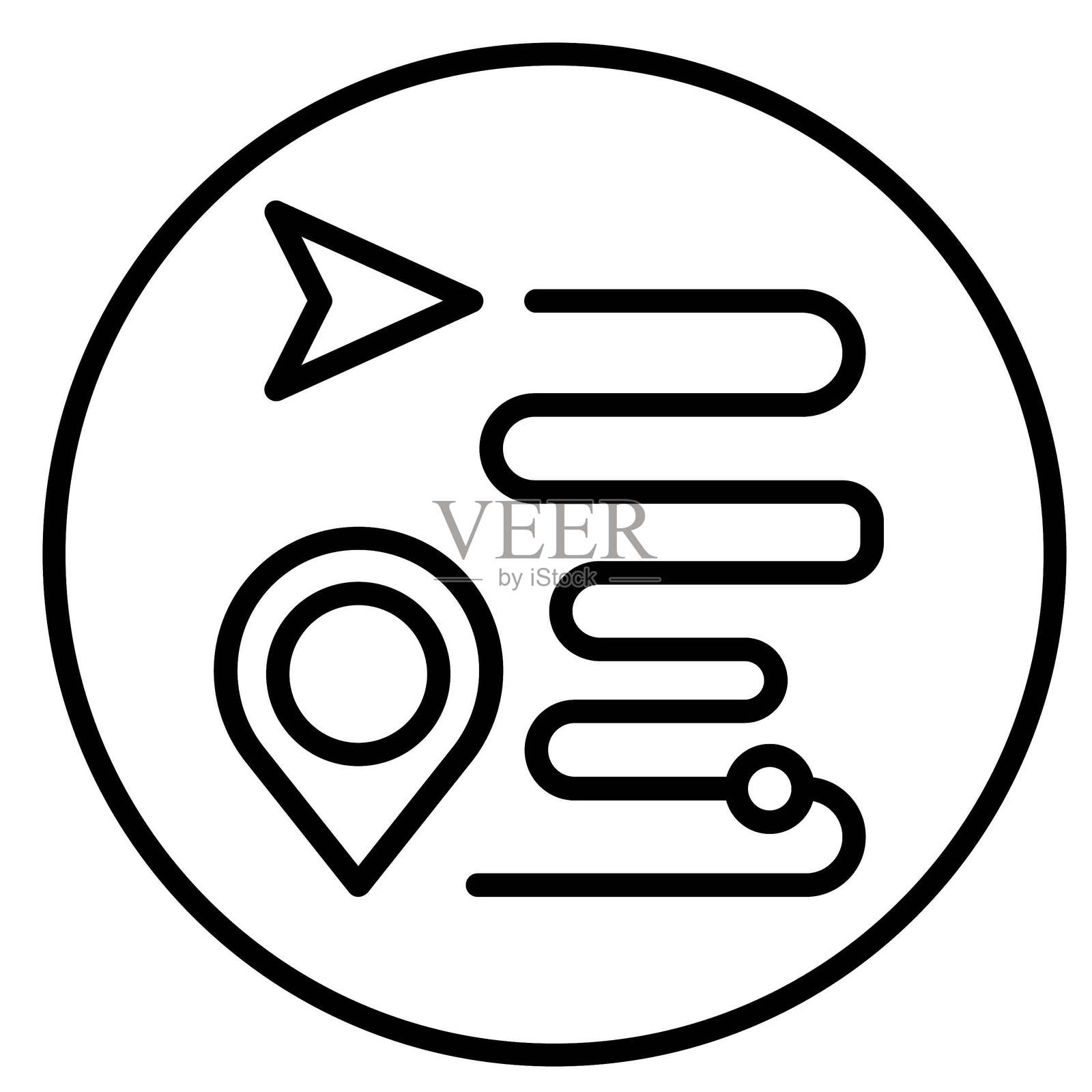 矢量设计路线图矢量设计图标风格插画图片素材