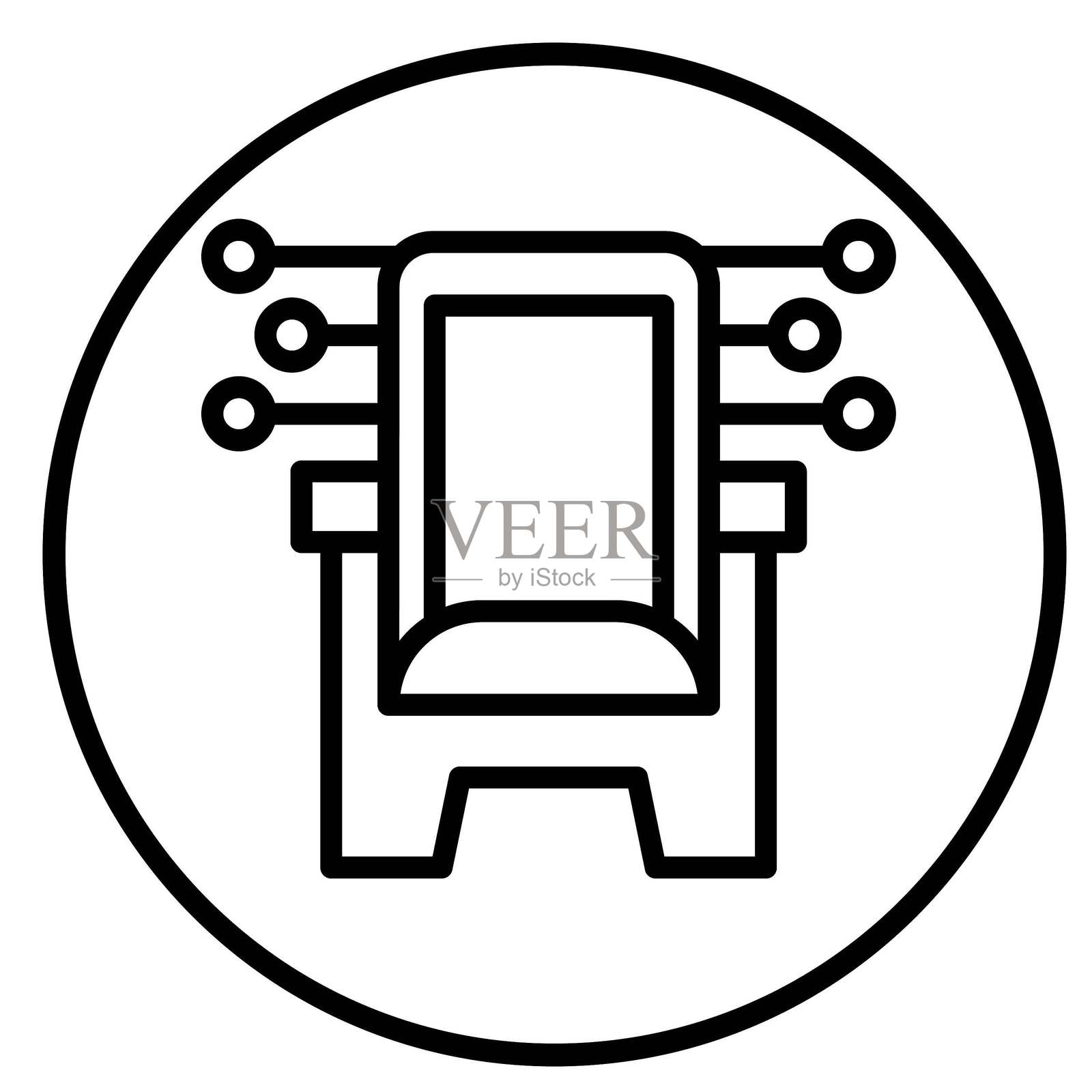 矢量设计科技宝座矢量设计图标风格插画图片素材