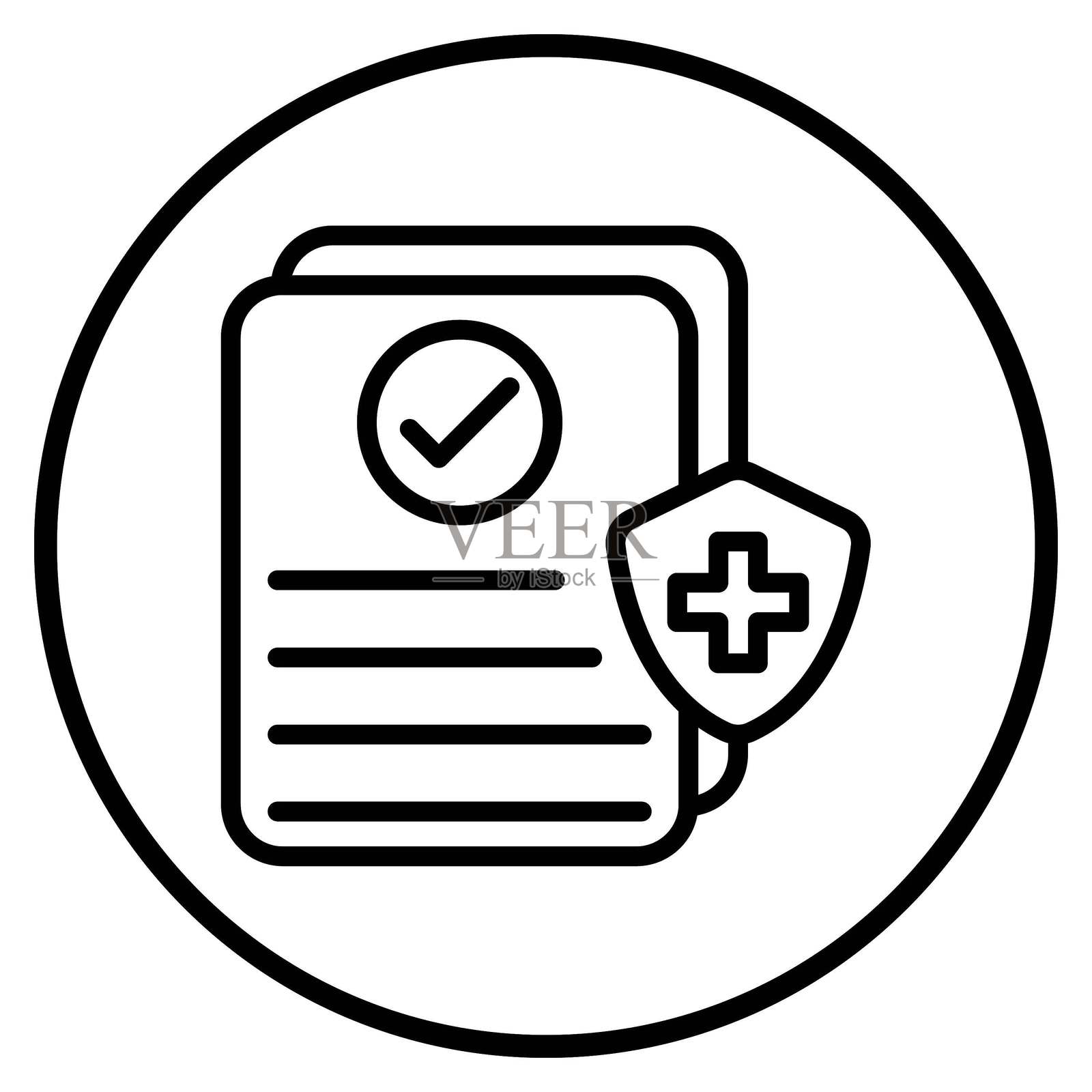 矢量健康检查图标风格插画图片素材