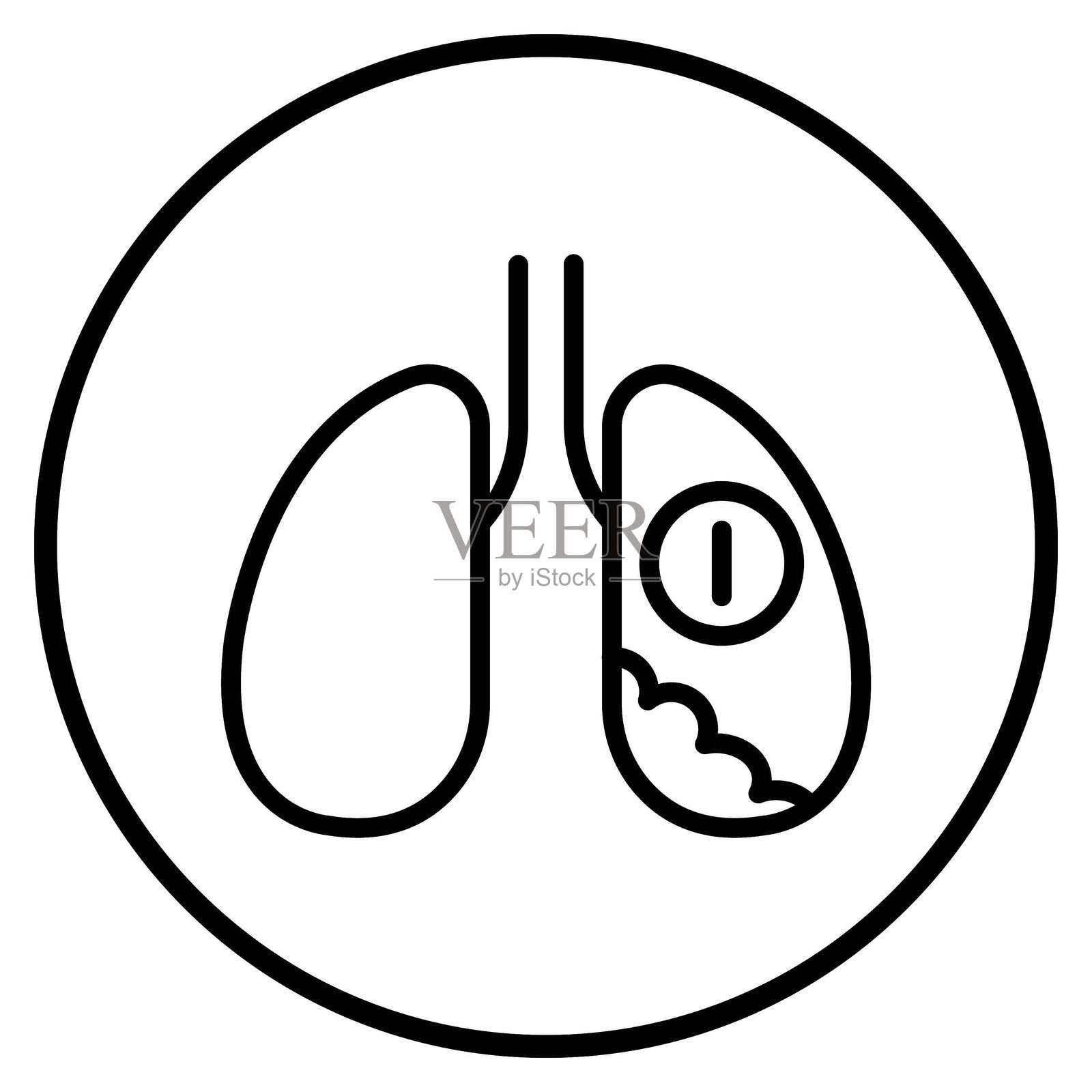矢量设计间皮瘤图标风格插画图片素材
