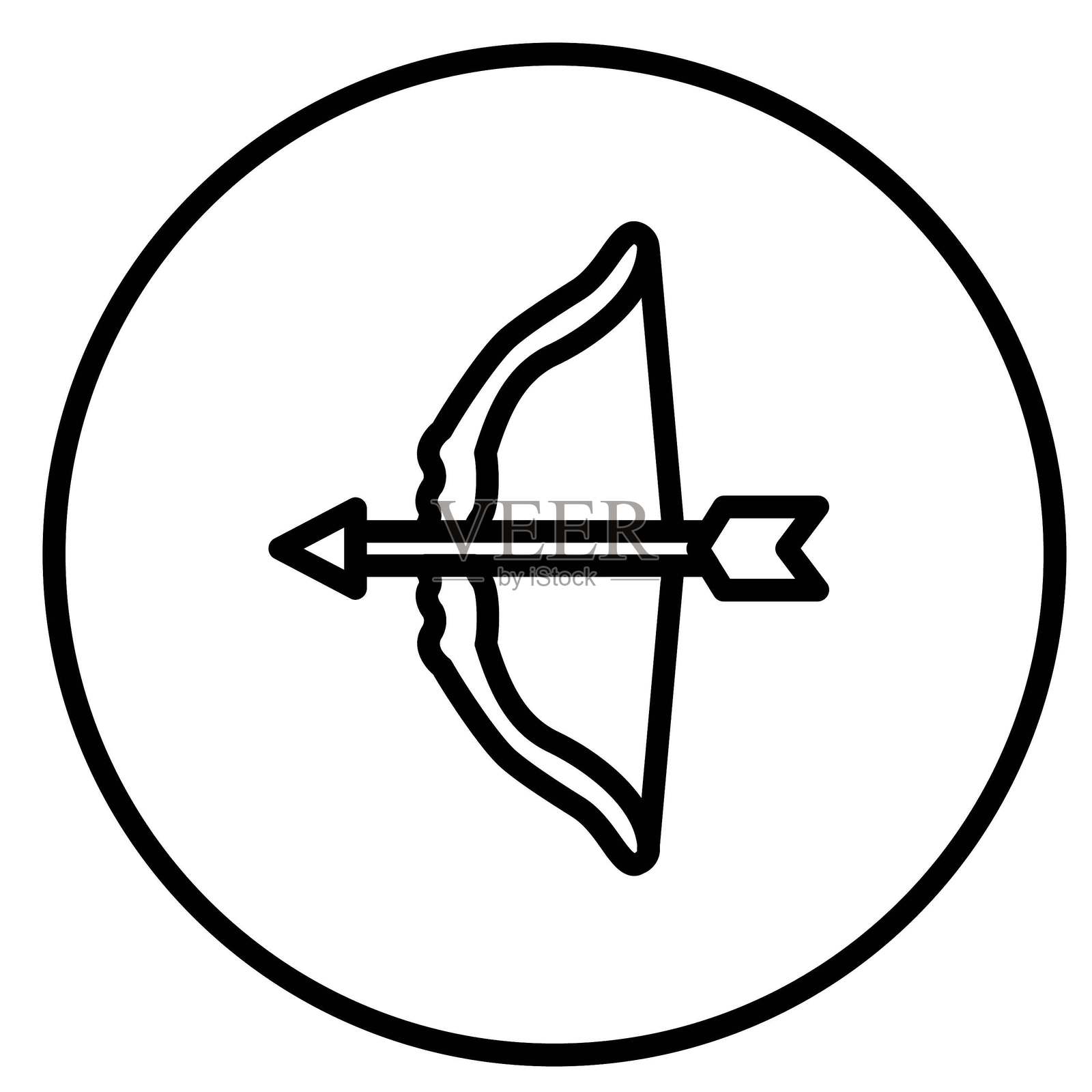 矢量设计 弓箭 矢量设计 图标风格插画图片素材