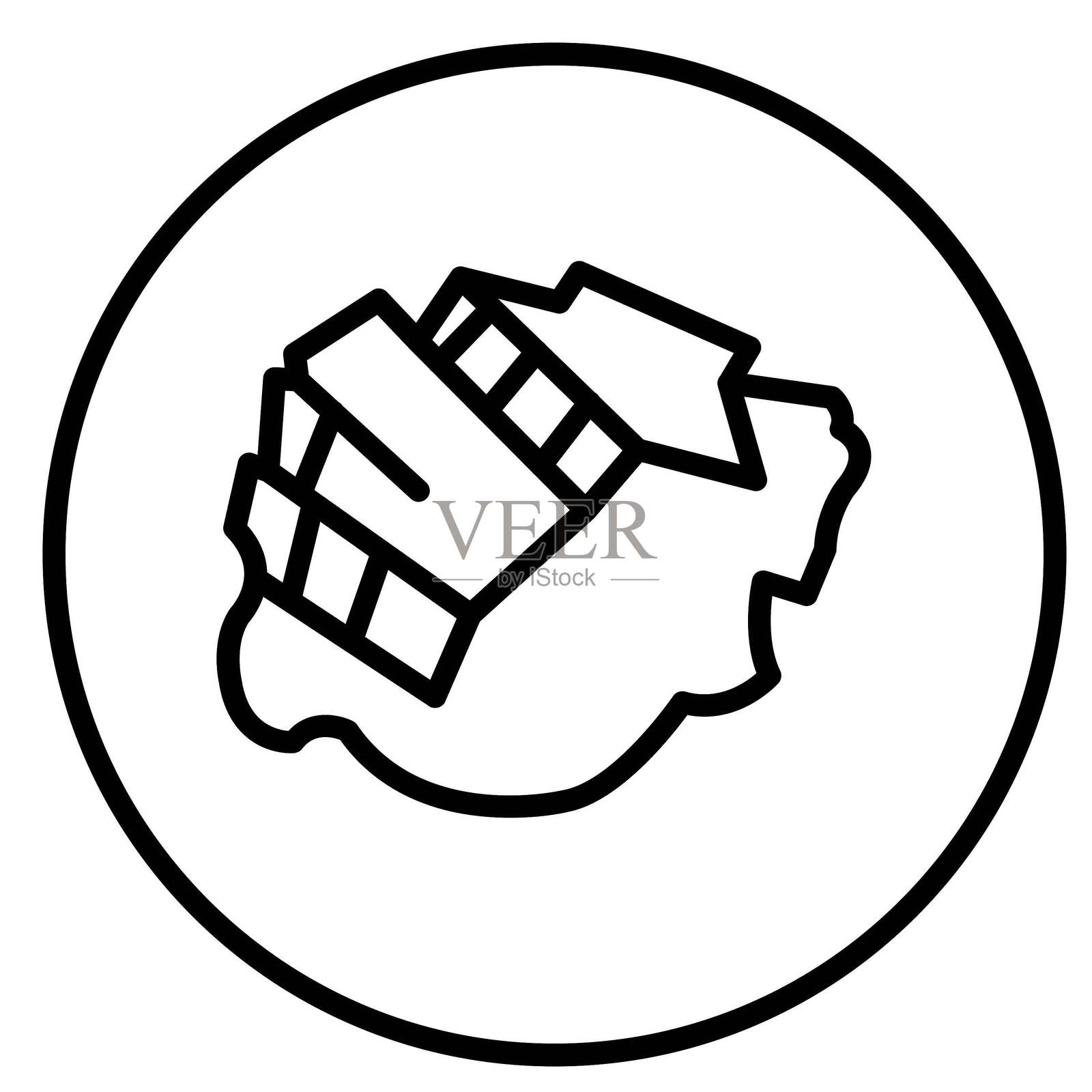 矢量设计炭笔矢量设计图标风格插画图片素材