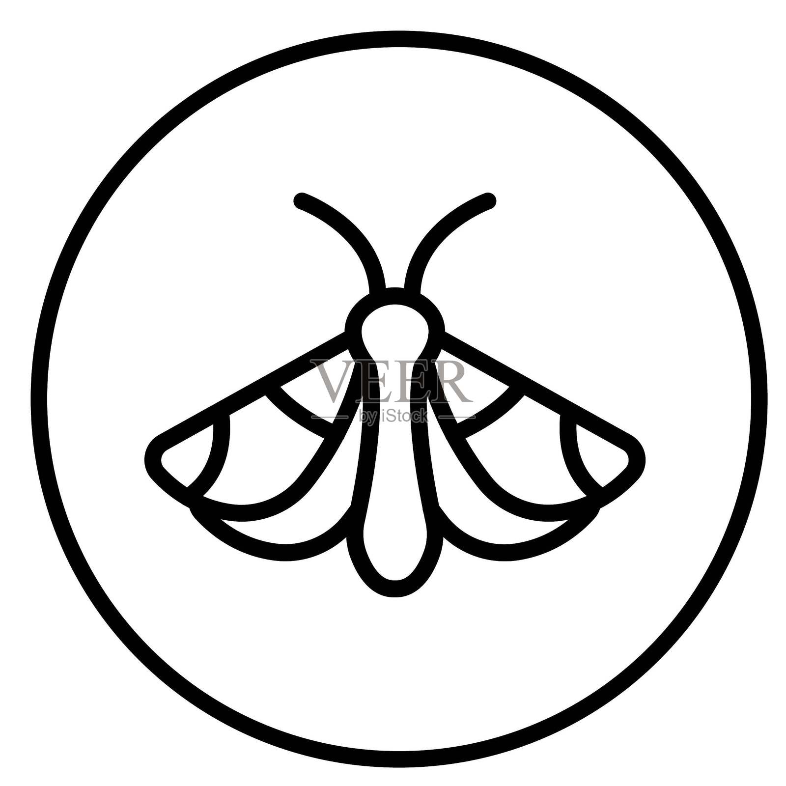 矢量飞蛾捕捉器设计图标风格插画图片素材