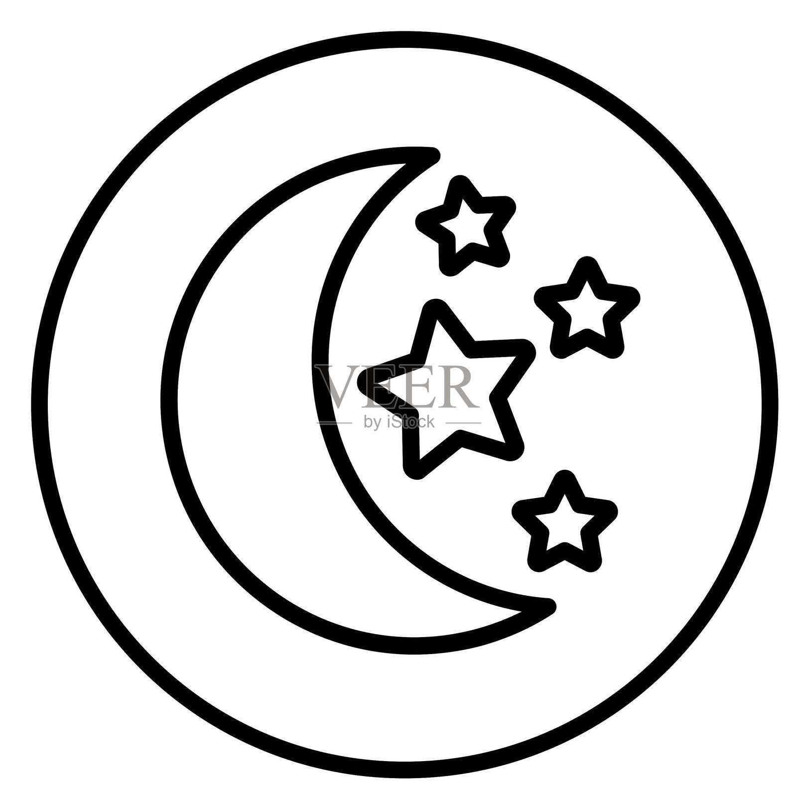 矢量星空设计图标风格插画图片素材