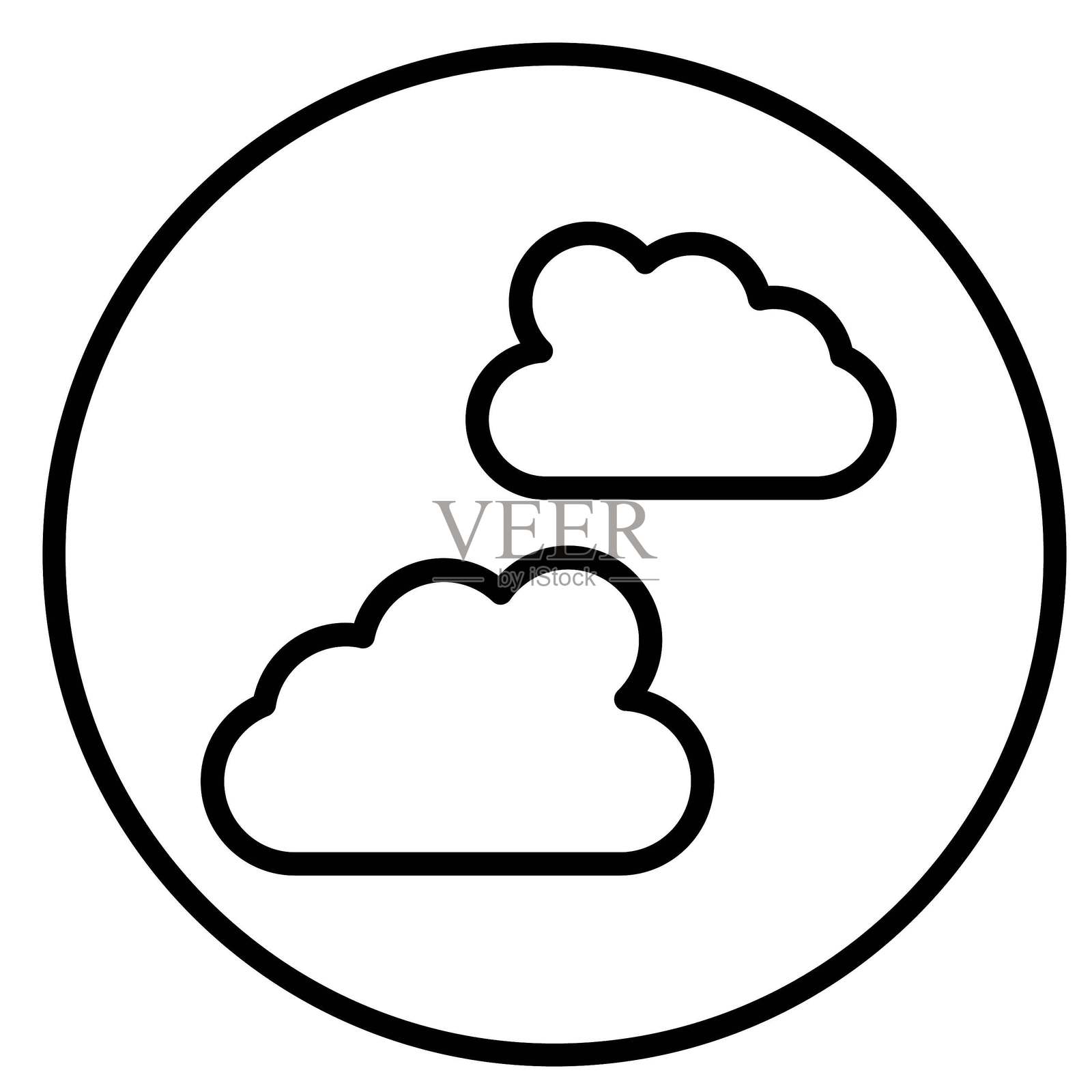 友谊云矢量设计图标风格插画图片素材