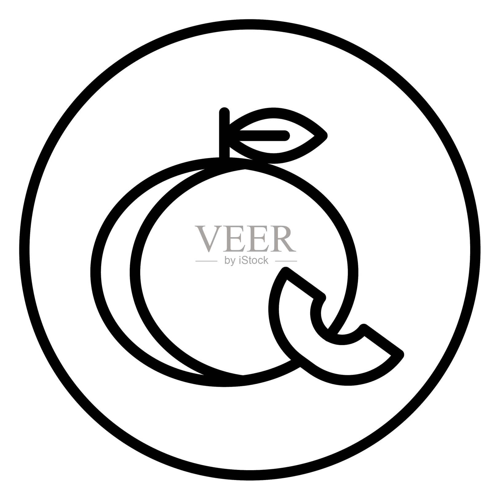 矢量图桃子梅尔巴矢量图图标风格插画图片素材