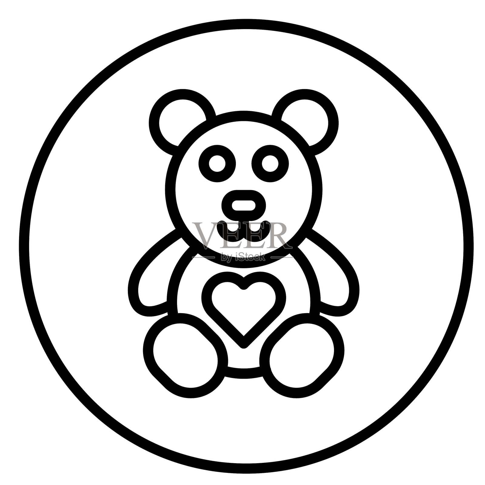 矢量泰迪熊矢量图标风格插画图片素材