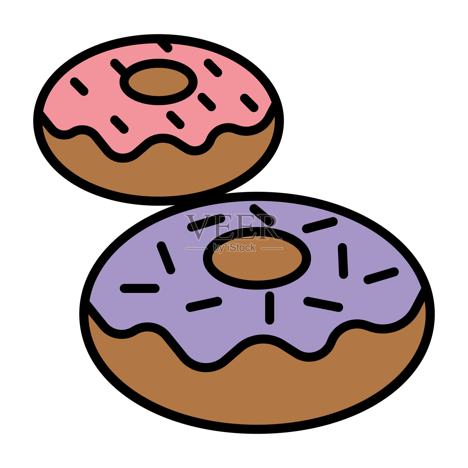 甜甜圈图标插画图片素材