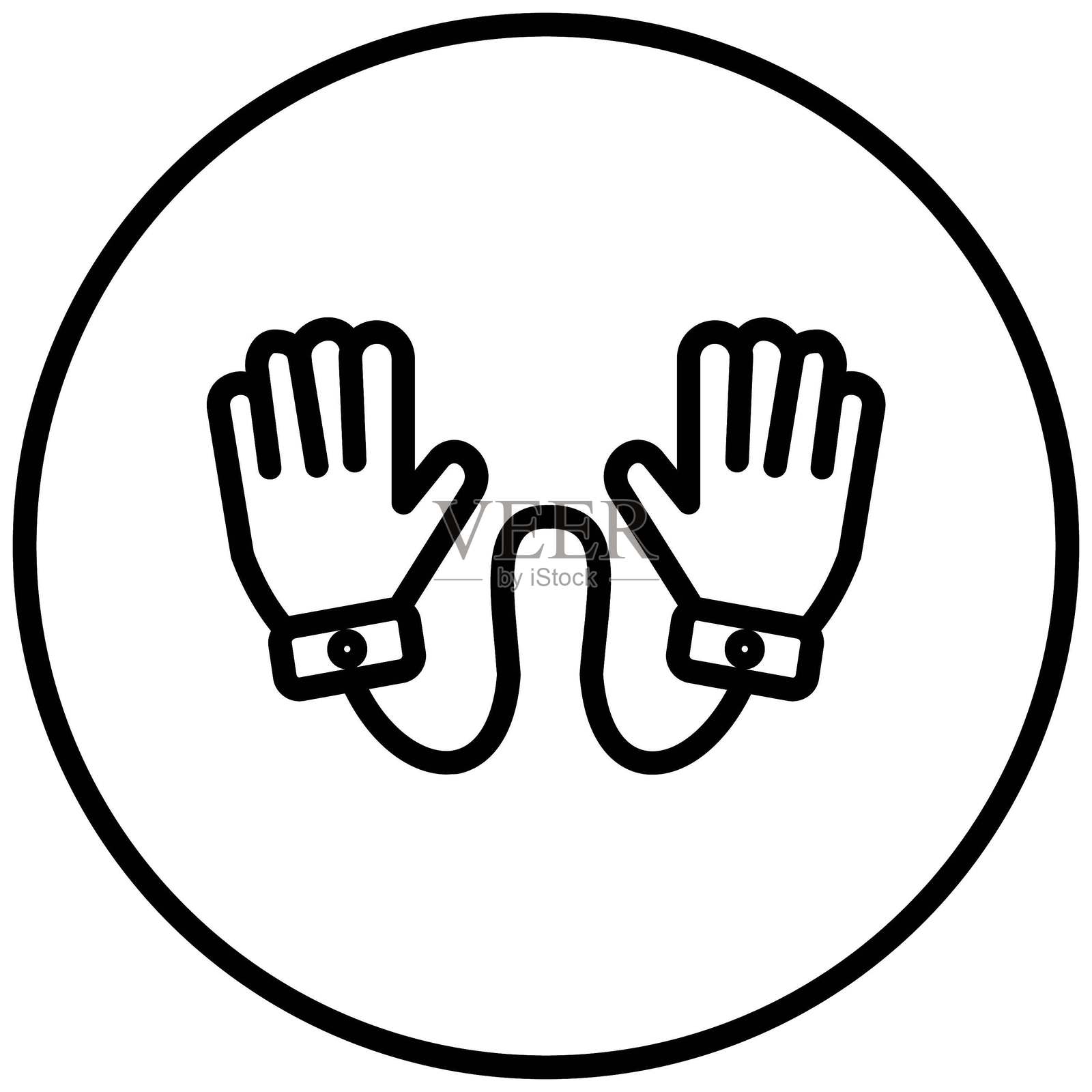 有线手套矢量设计图标风格插画图片素材