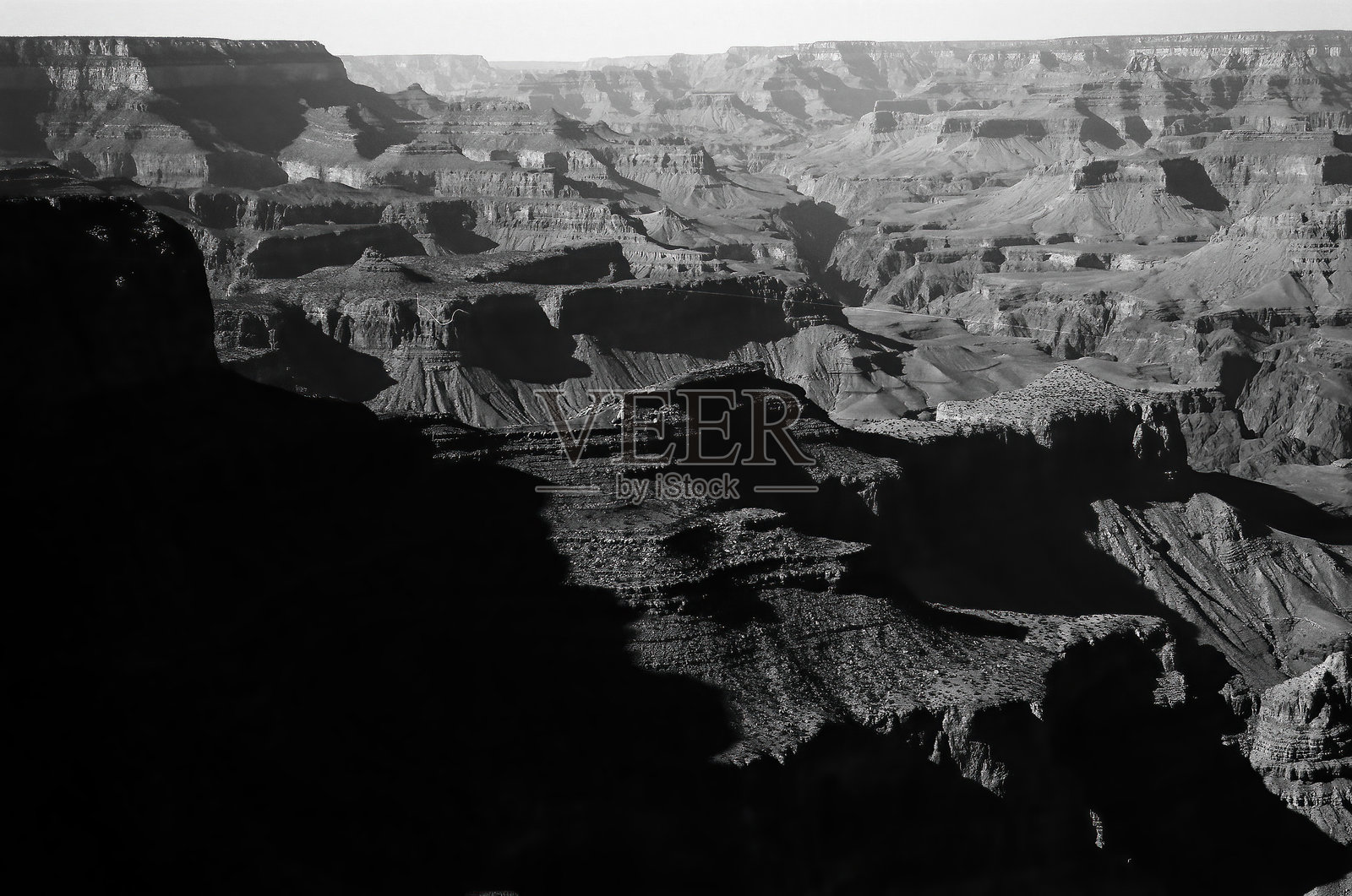 亚利桑那州大峡谷的晴朗一天（胶片拍摄）照片摄影图片