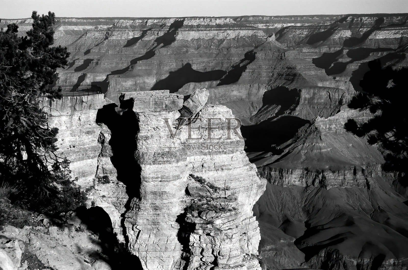 亚利桑那州大峡谷的晴朗一天（胶片拍摄）照片摄影图片