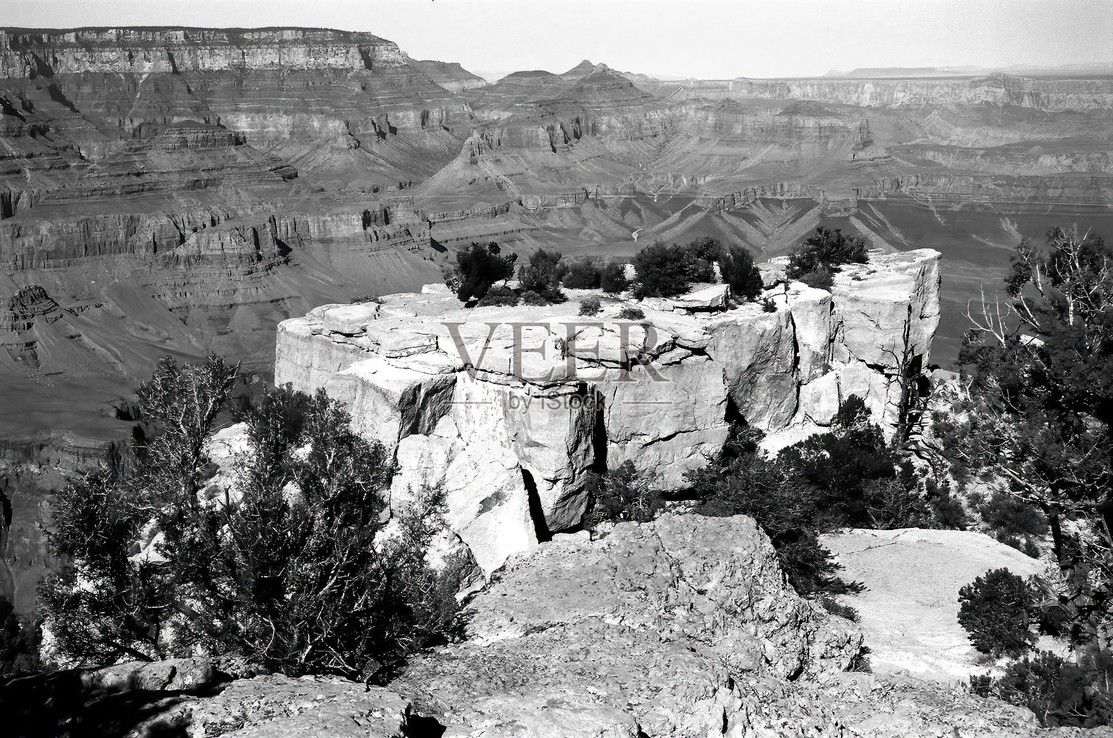 亚利桑那州大峡谷的晴天（胶片拍摄）照片摄影图片