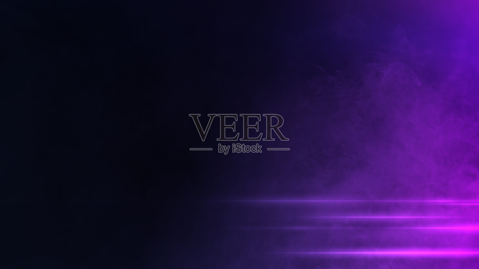 深色场景背景，抽象发光的蓝紫色霓虹聚光灯，舞台烟雾，地板工作室，未来感万圣节，产品展示，非常适合横幅活动设计，夜景照片摄影图片