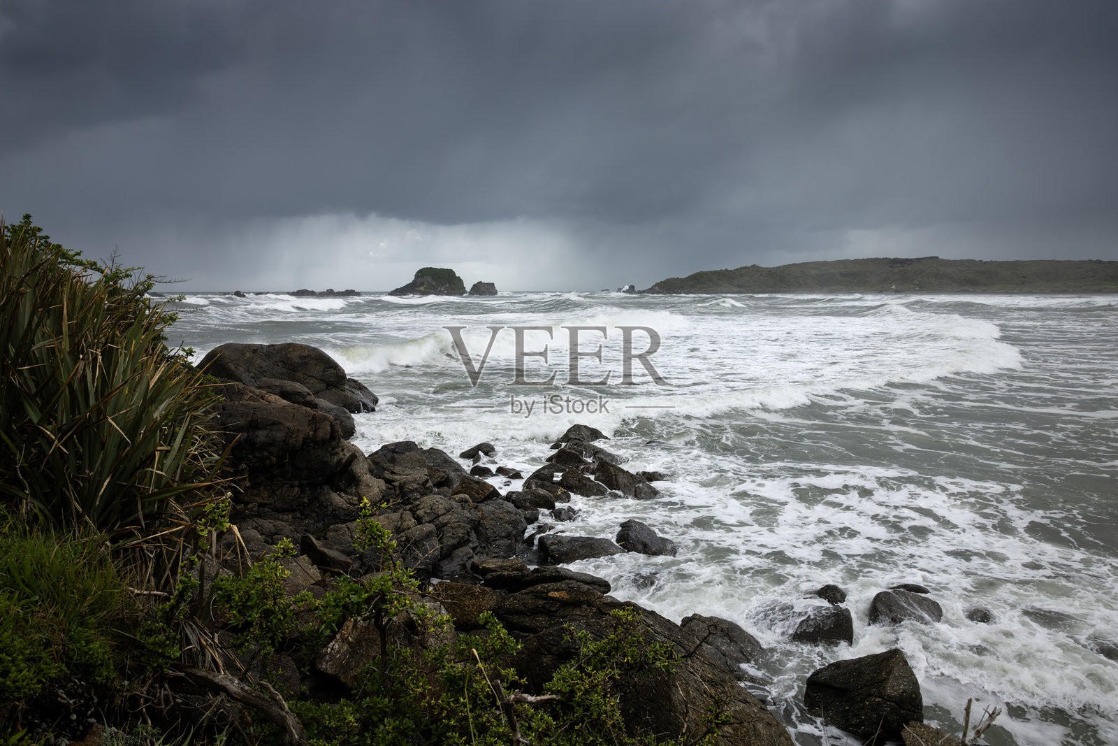 新西兰海角镇的暴风雨天气照片摄影图片