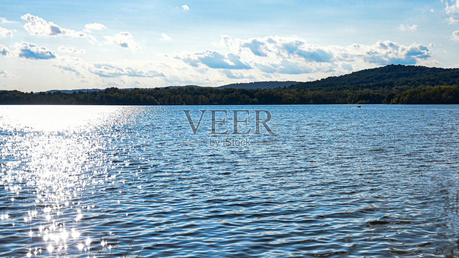 云杉水库美景照片摄影图片