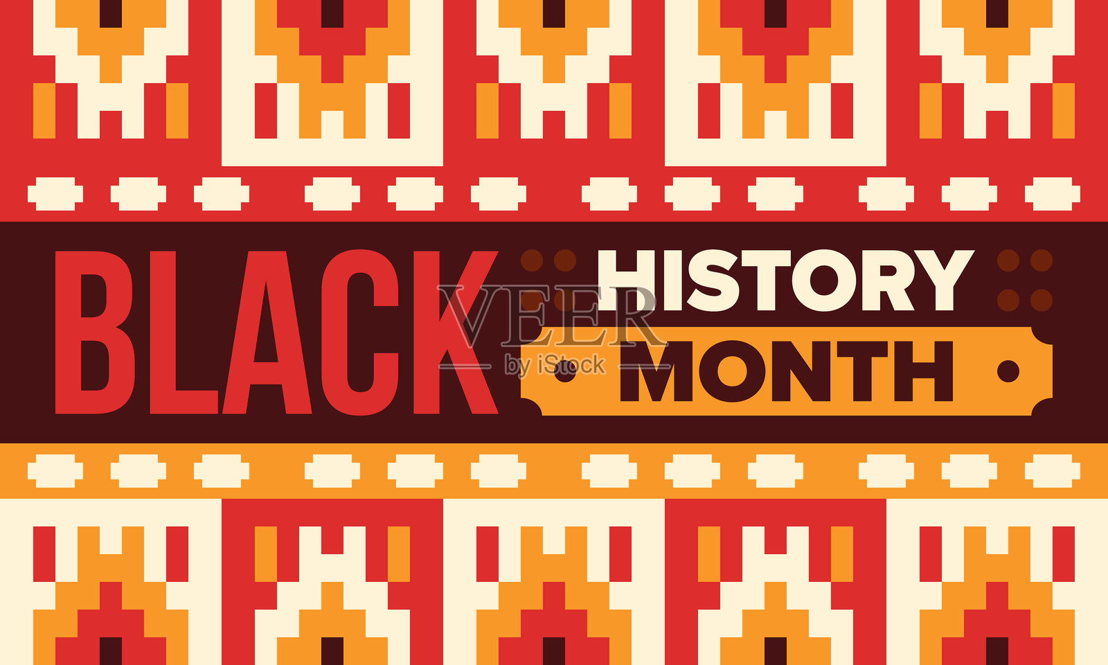 黑人历史月。非裔美国人历史。每年庆祝。在美国和加拿大于二月。在英国于十月。海报、卡片、横幅、背景。矢量插画插画图片素材