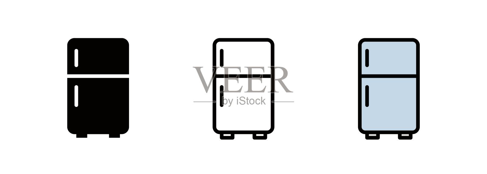 冰箱图标，冷冻储存图标插画图片素材