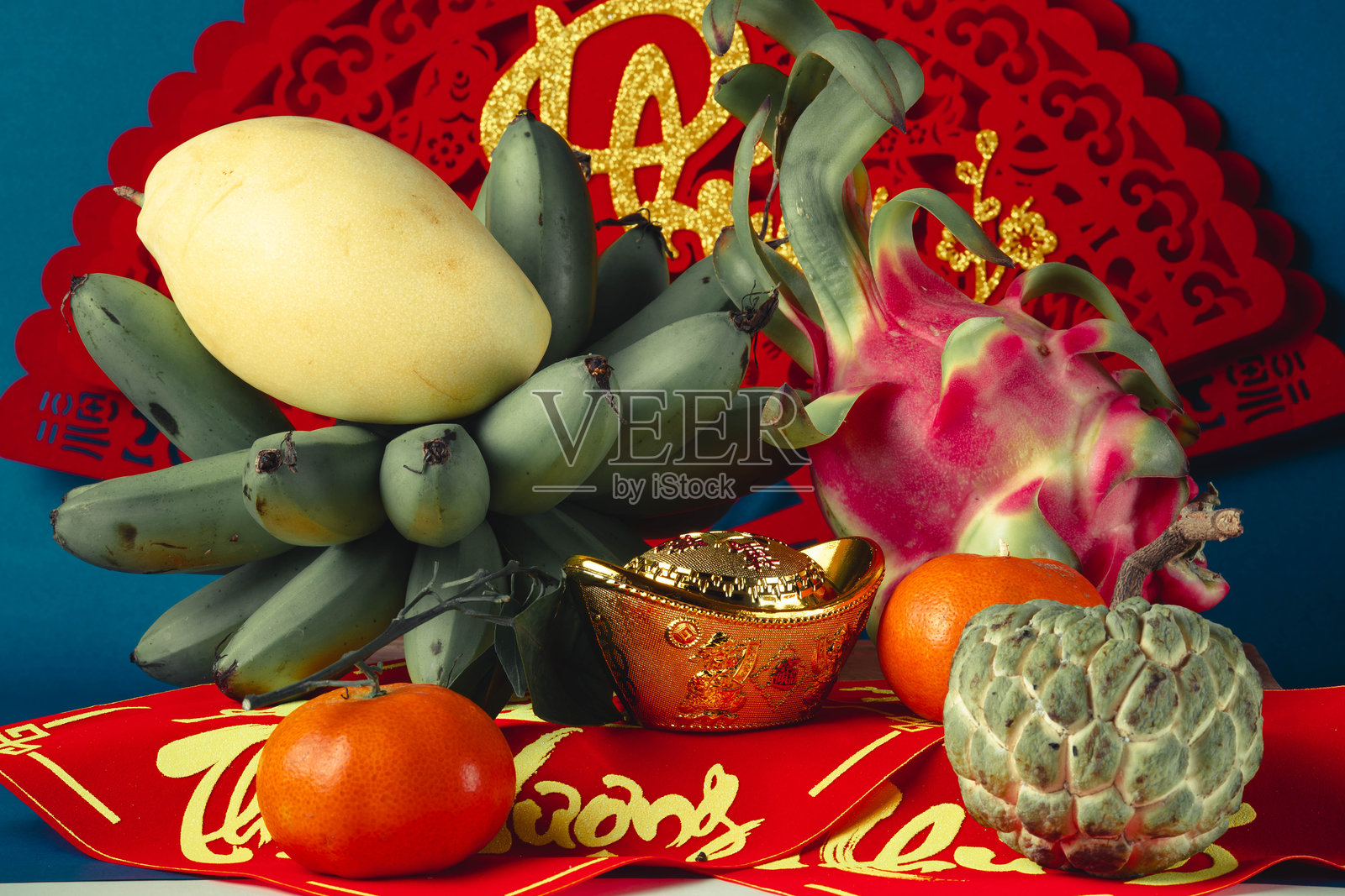 越南新年五果盘照片摄影图片