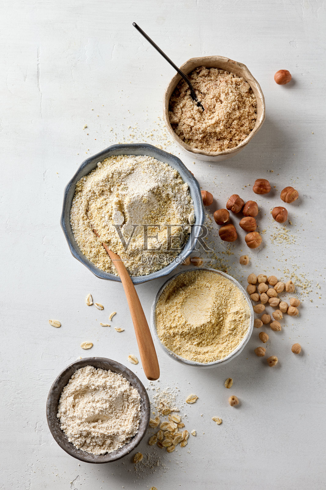 各种植物蛋白粉照片摄影图片