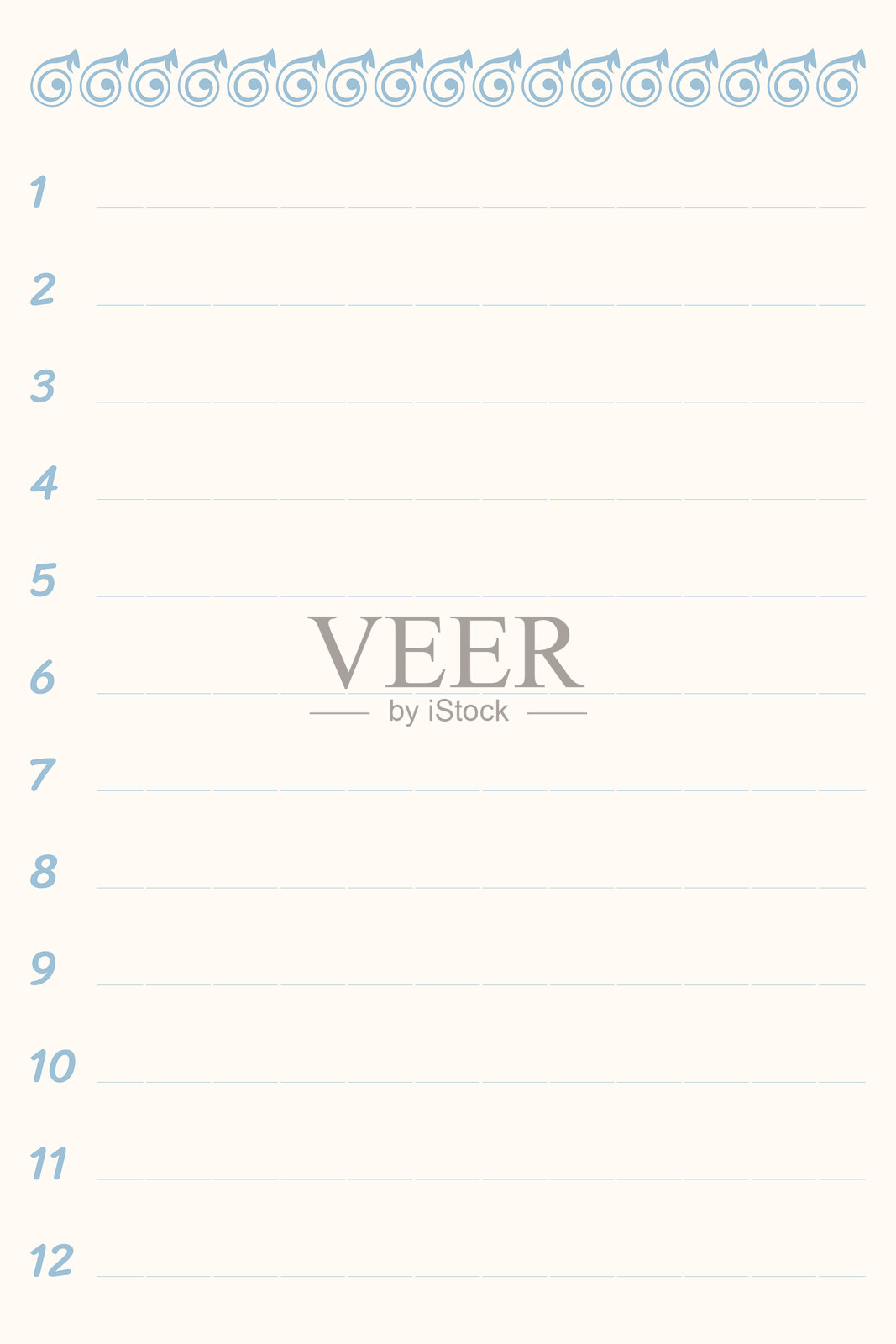 方格纸。可打印待办事项清单，带复选框、清单、彩色横线的网格纸。几何图案，适用于学校、纹理、笔记本、日记。逼真的带线空白纸插画图片素材