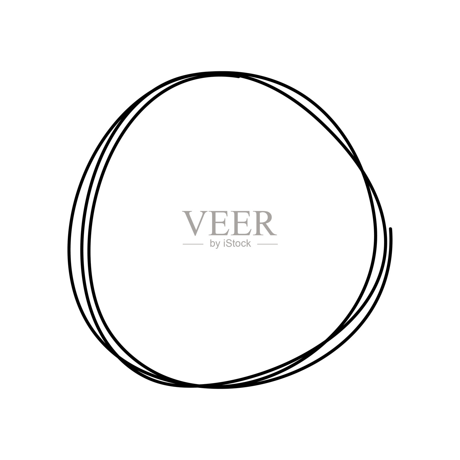 凌乱的线条艺术圆形插画图片素材