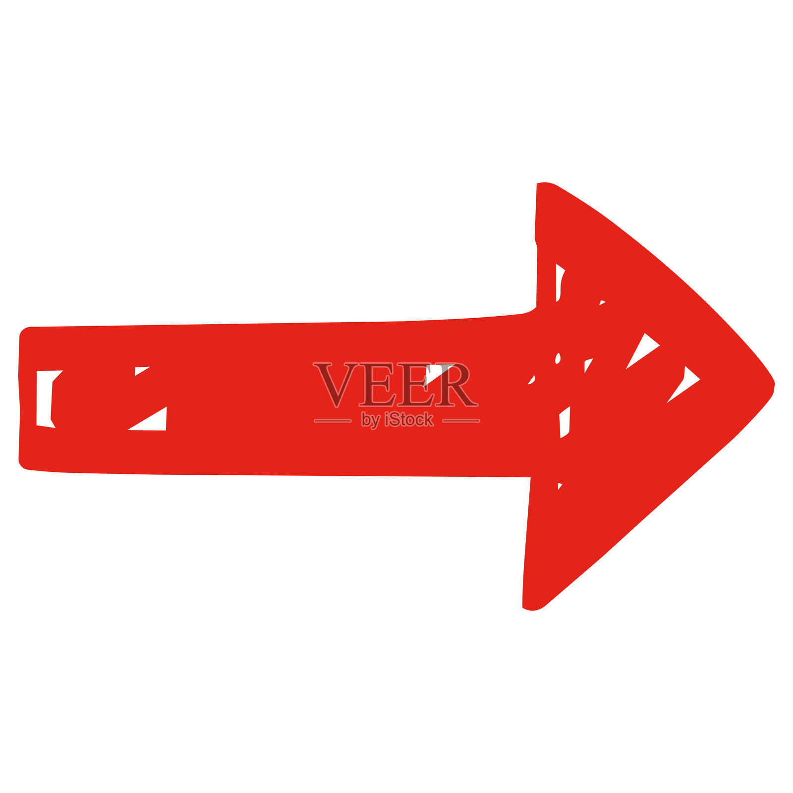 涂鸦风格的红色箭头插画插画图片素材