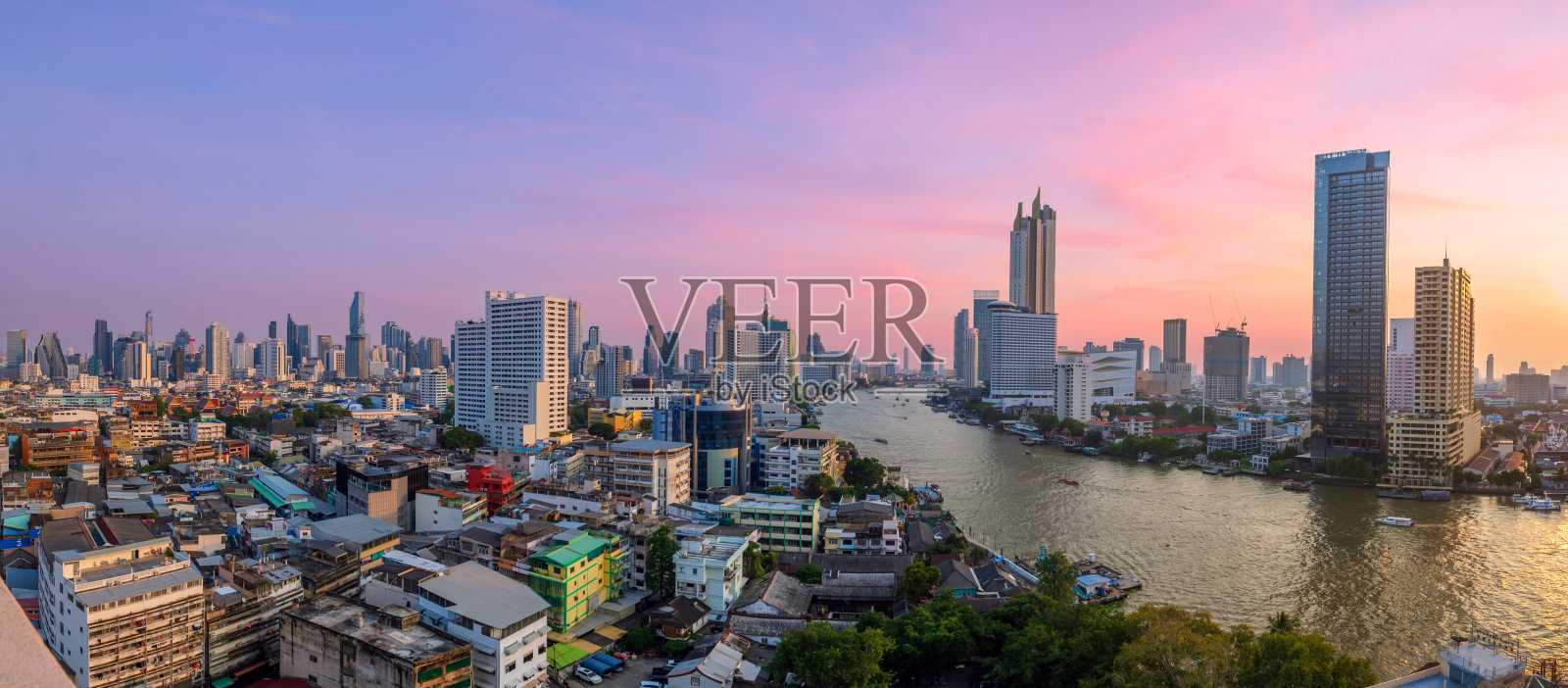 曼谷城市景观鸟瞰图照片摄影图片