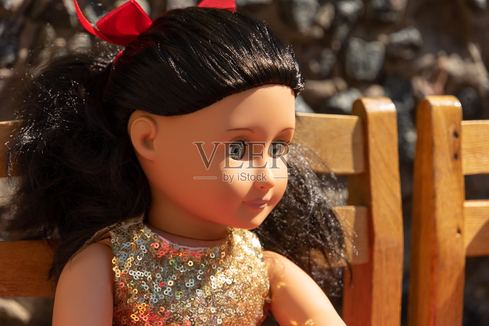 儿童玩偶的特写肖像照片摄影图片