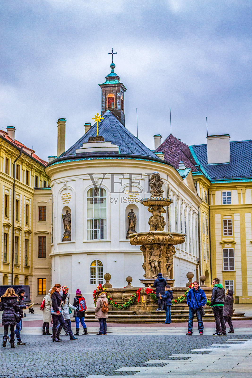 布拉格城堡第二庭院地标 捷克共和国照片摄影图片