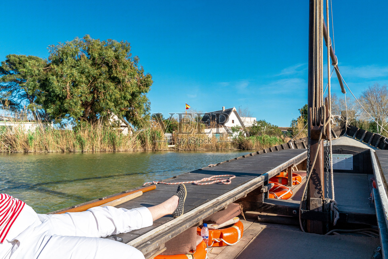 瓦伦西亚，西班牙，阿尔布费拉自然公园的乘船之旅照片摄影图片