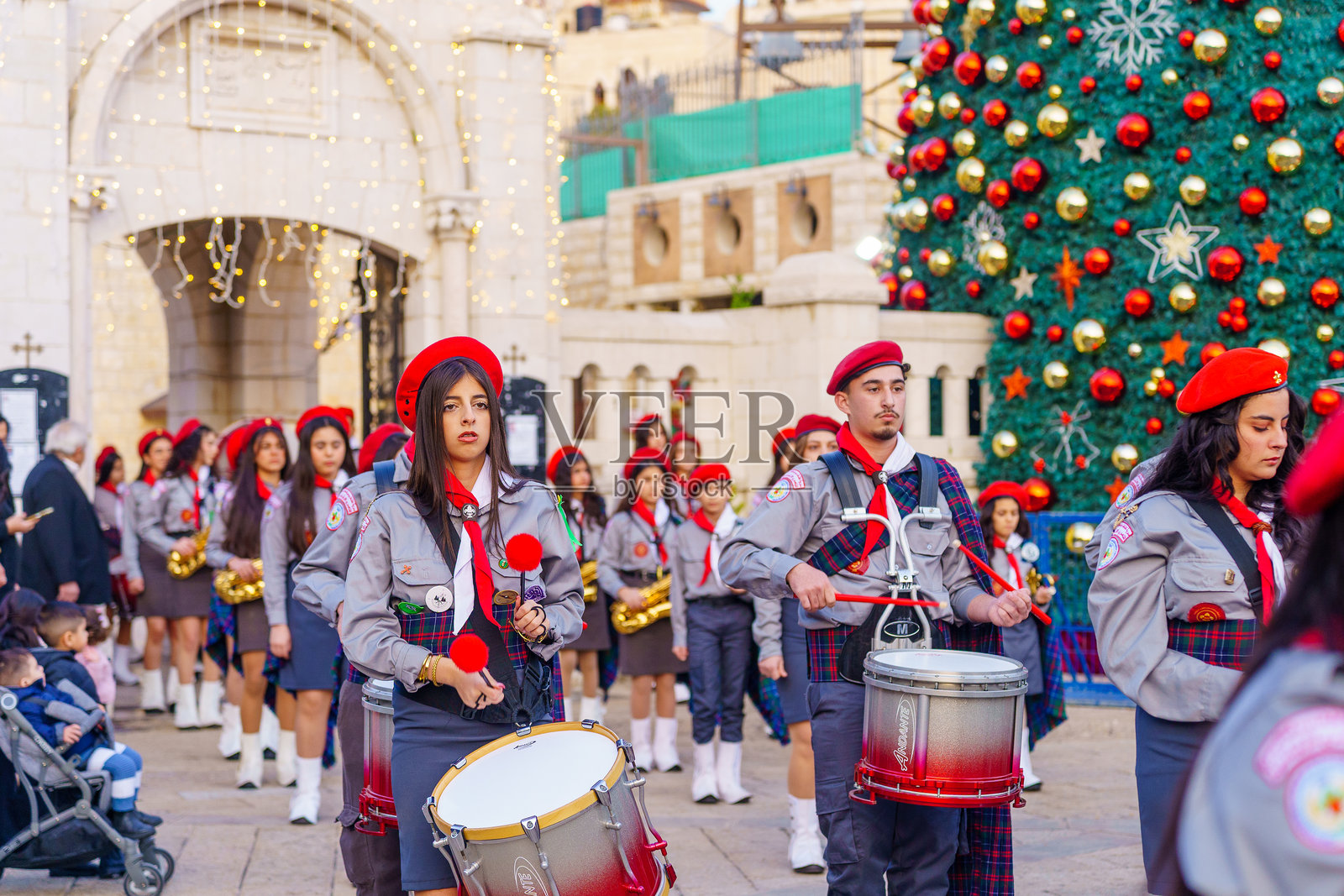 东正教圣诞前夜游行,拿撒勒照片摄影图片