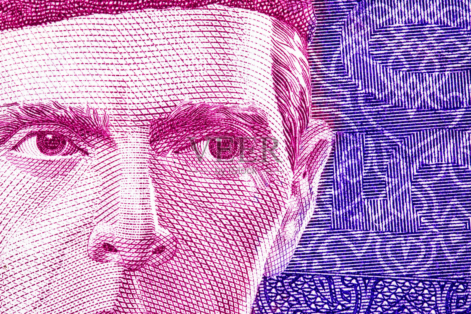 巴基斯坦50卢比纸币，印有穆罕默德·阿里·真纳肖像。巴基斯坦的纸币。照片摄影图片