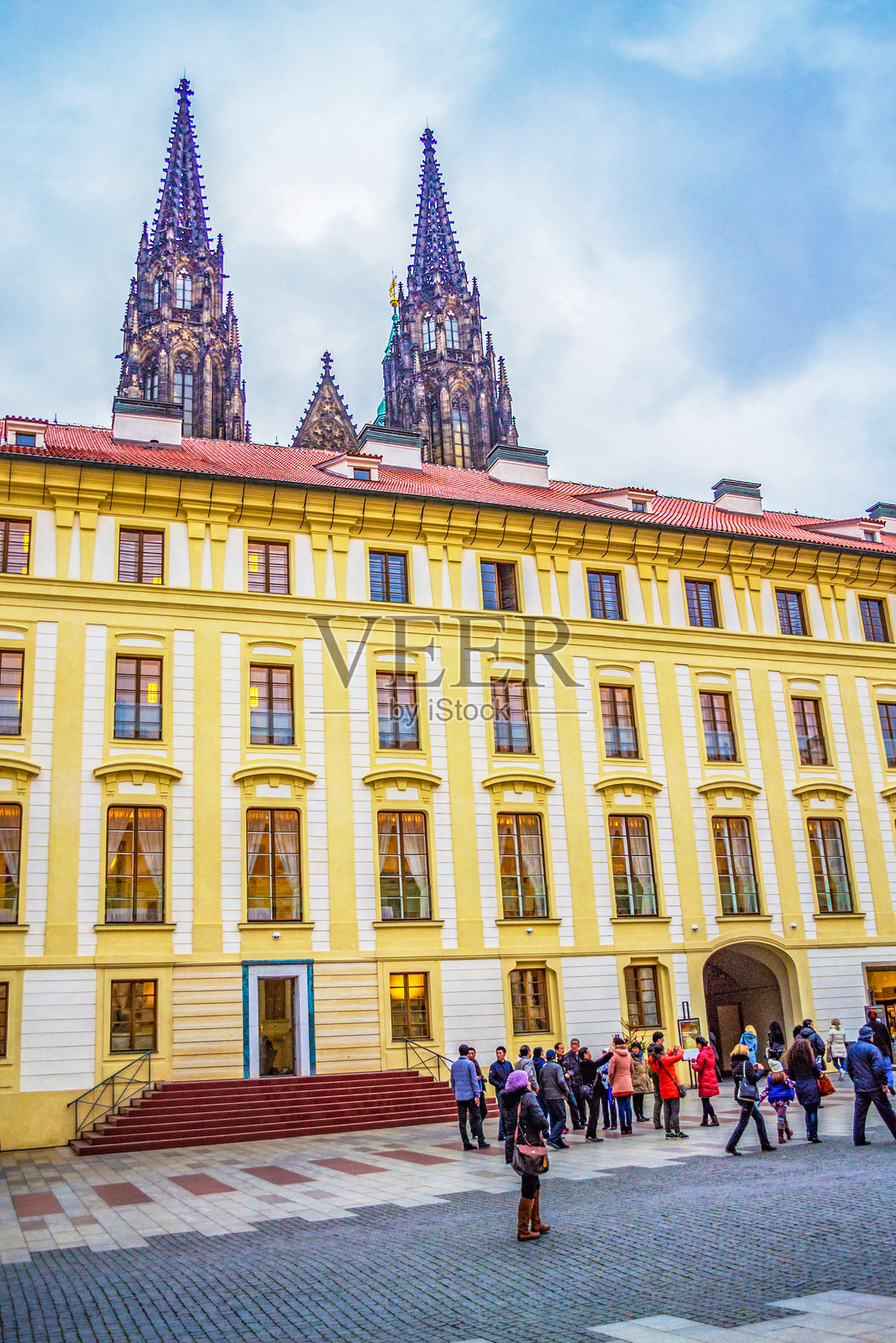 布拉格城堡第二庭院地标 捷克共和国照片摄影图片