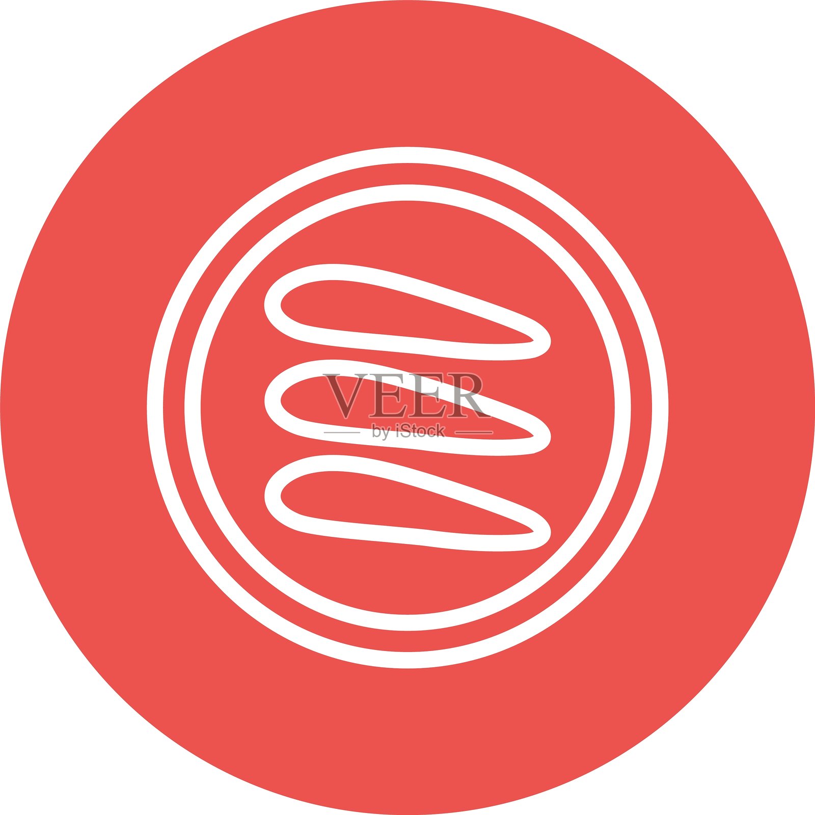 明太子彩色圆圈插画图片素材