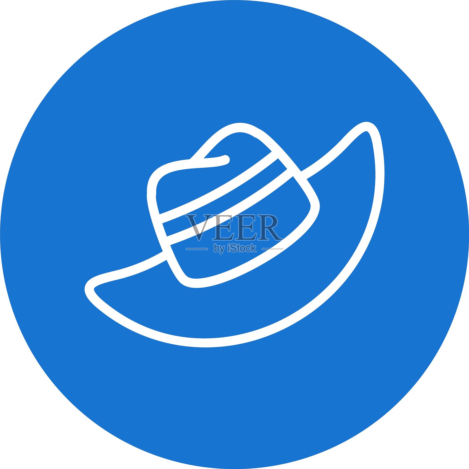 帽子线条 多彩圆圈插画图片素材