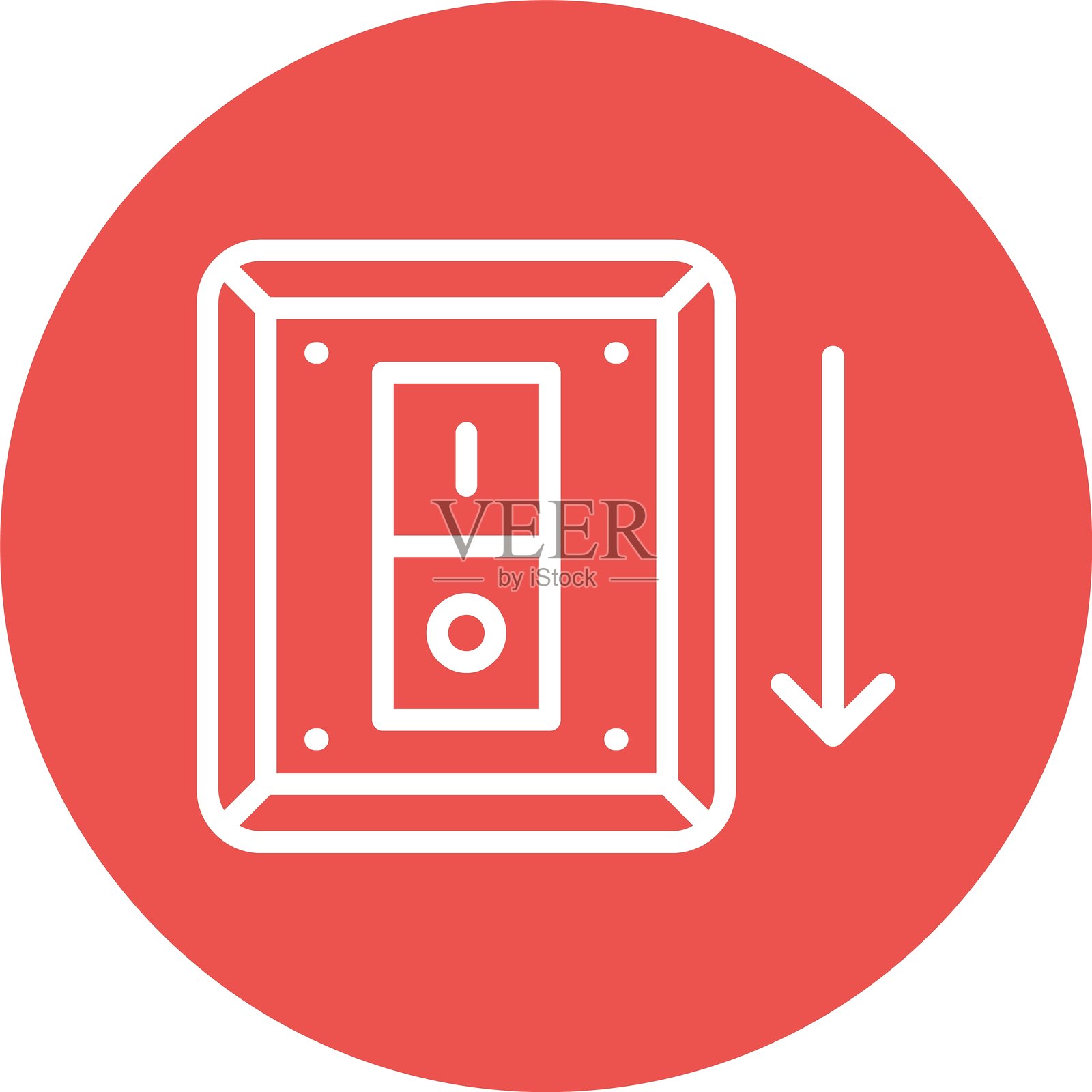 多色开关线圆圈插画图片素材