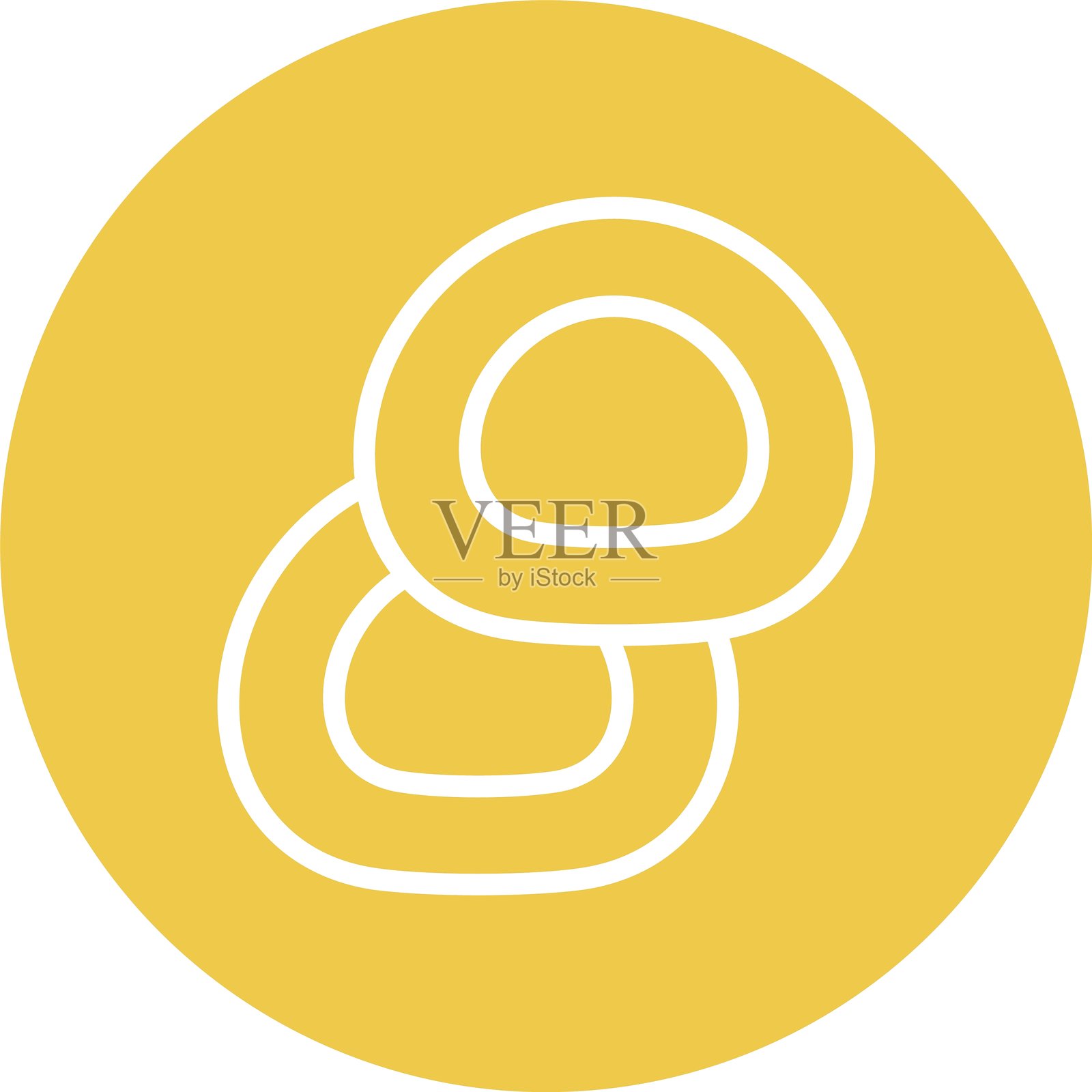 无花果卷线多彩圆圈插画图片素材